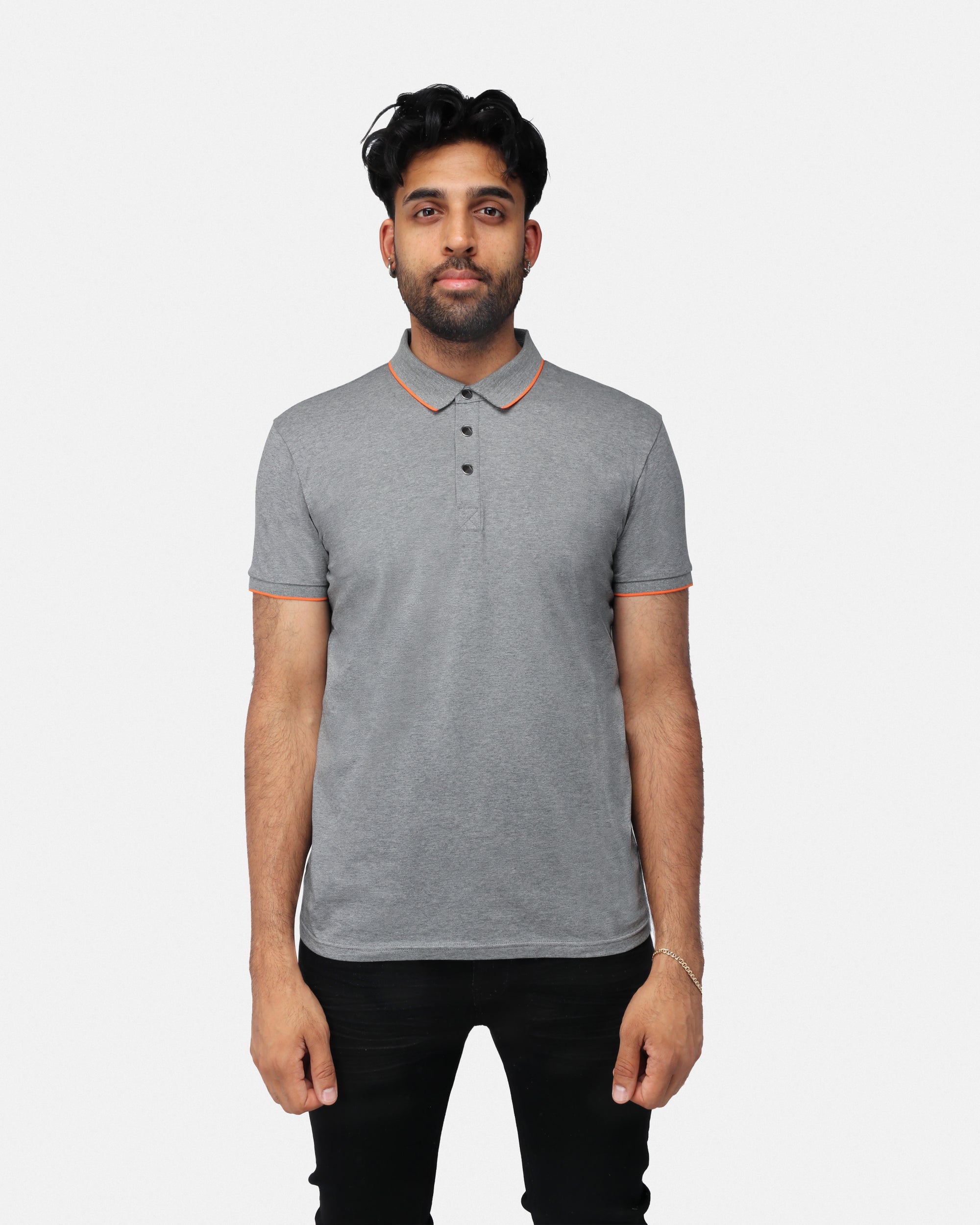 X RAY Men's Short Sleeve Snap-Placket Golf Polo Shirts