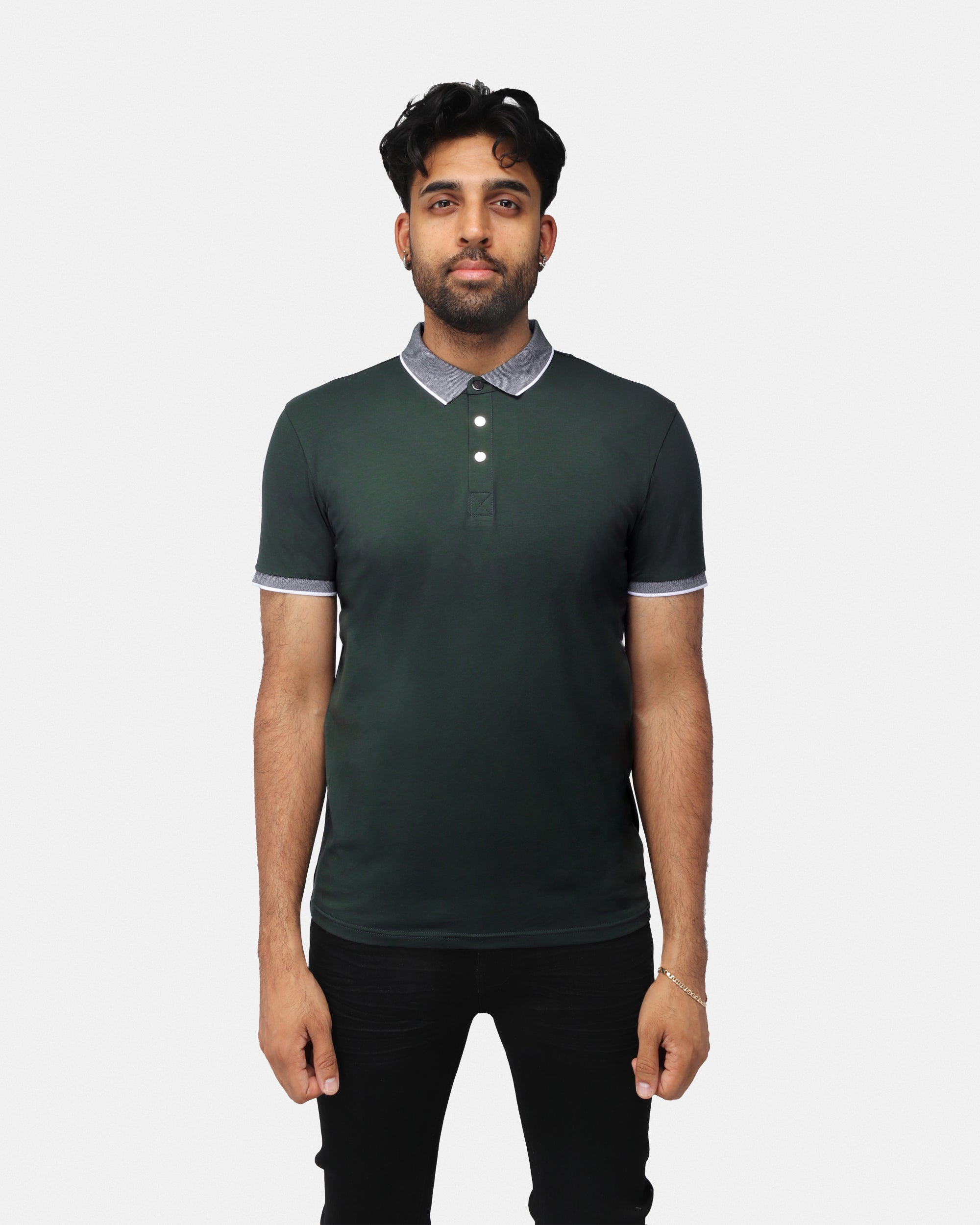 X RAY Men's Short Sleeve Snap-Placket Golf Polo Shirts