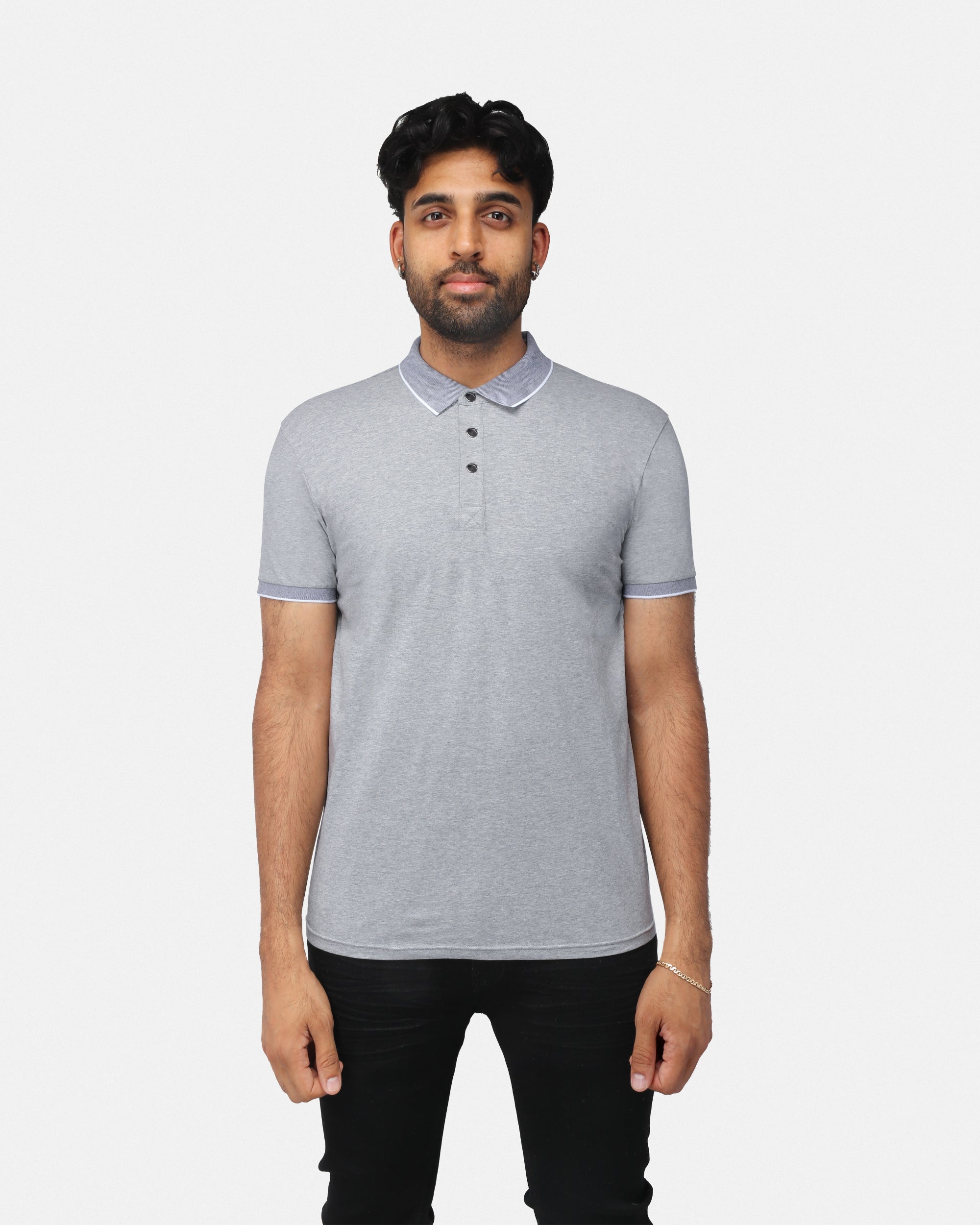 X RAY Men's Short Sleeve Snap-Placket Golf Polo Shirts