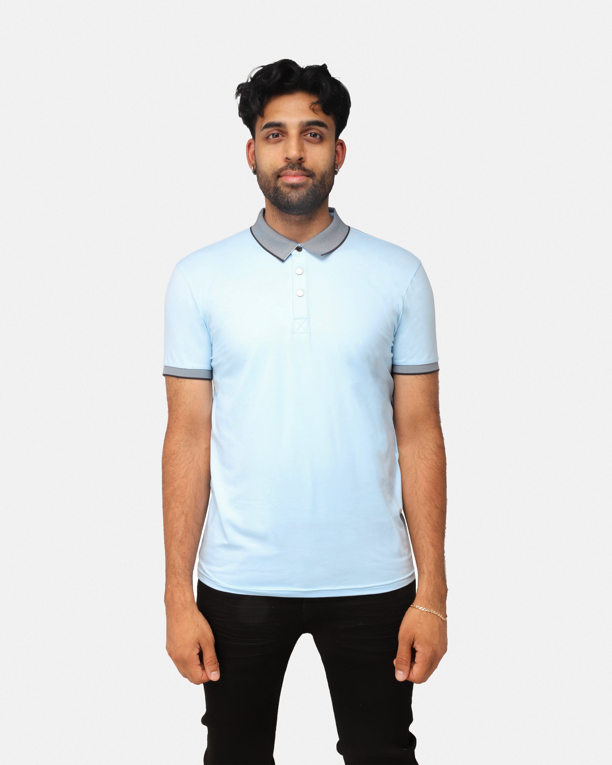 X RAY Men's Short Sleeve Snap-Placket Golf Polo Shirts