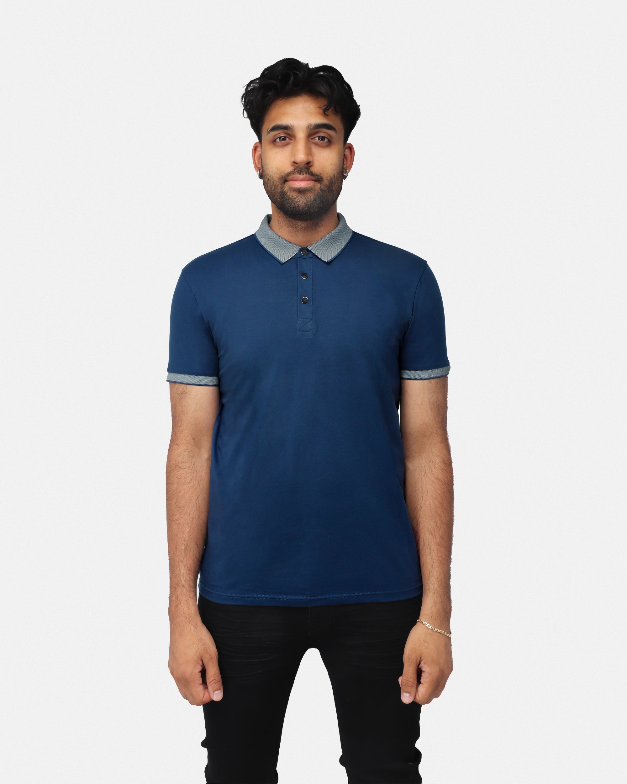 X RAY Men's Short Sleeve Snap-Placket Golf Polo Shirts