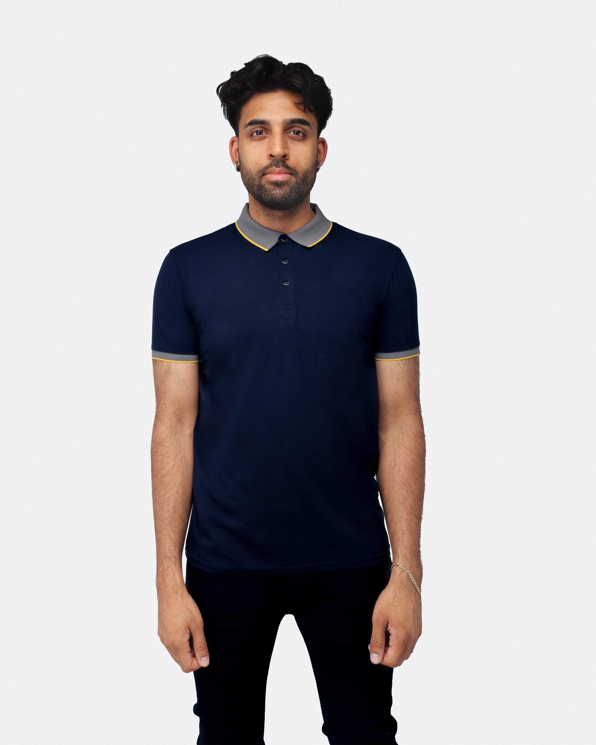 X RAY Men's Short Sleeve Snap-Placket Golf Polo Shirts