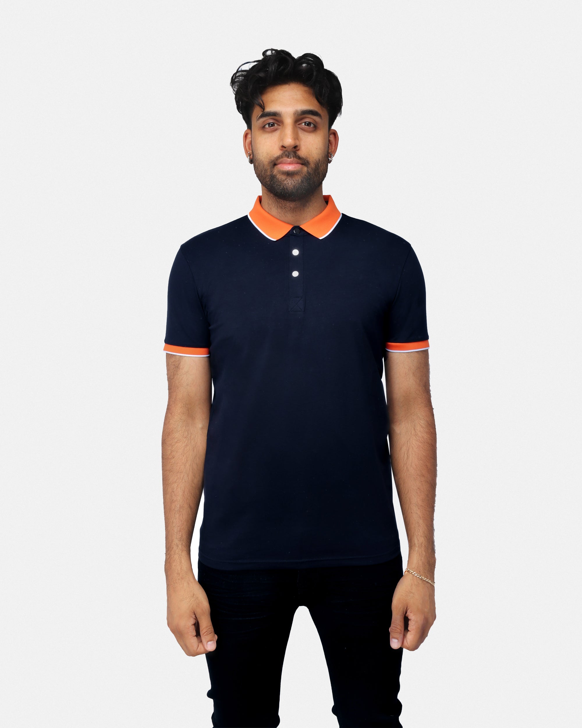 X RAY Men's Short Sleeve Snap-Placket Golf Polo Shirts