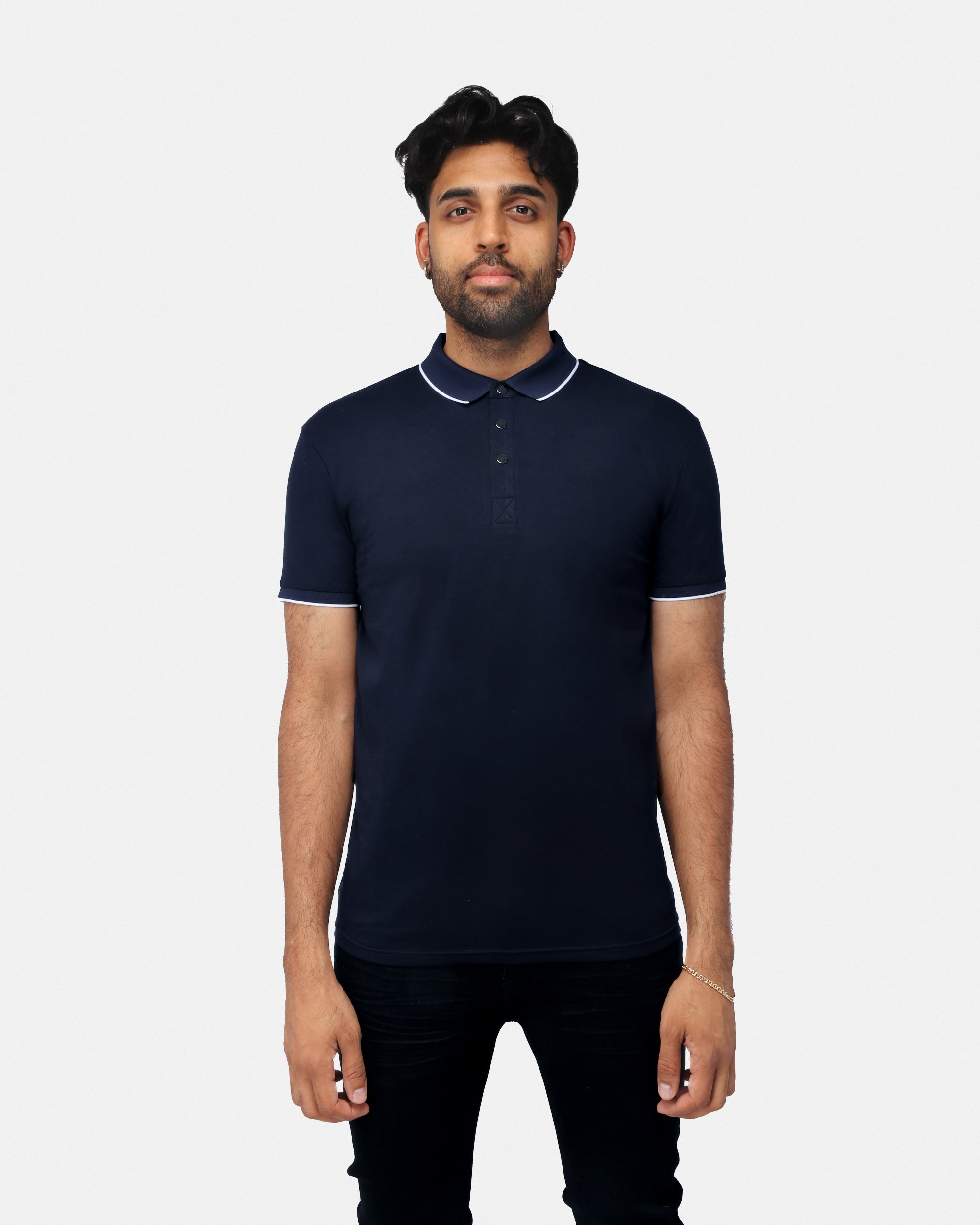 X RAY Men's Short Sleeve Snap-Placket Golf Polo Shirts