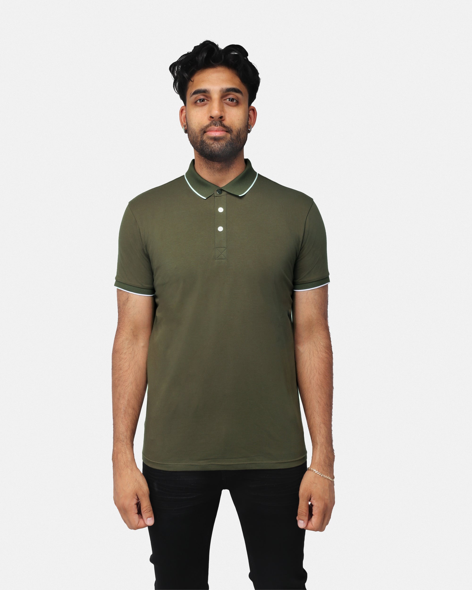 X RAY Men's Short Sleeve Snap-Placket Golf Polo Shirts