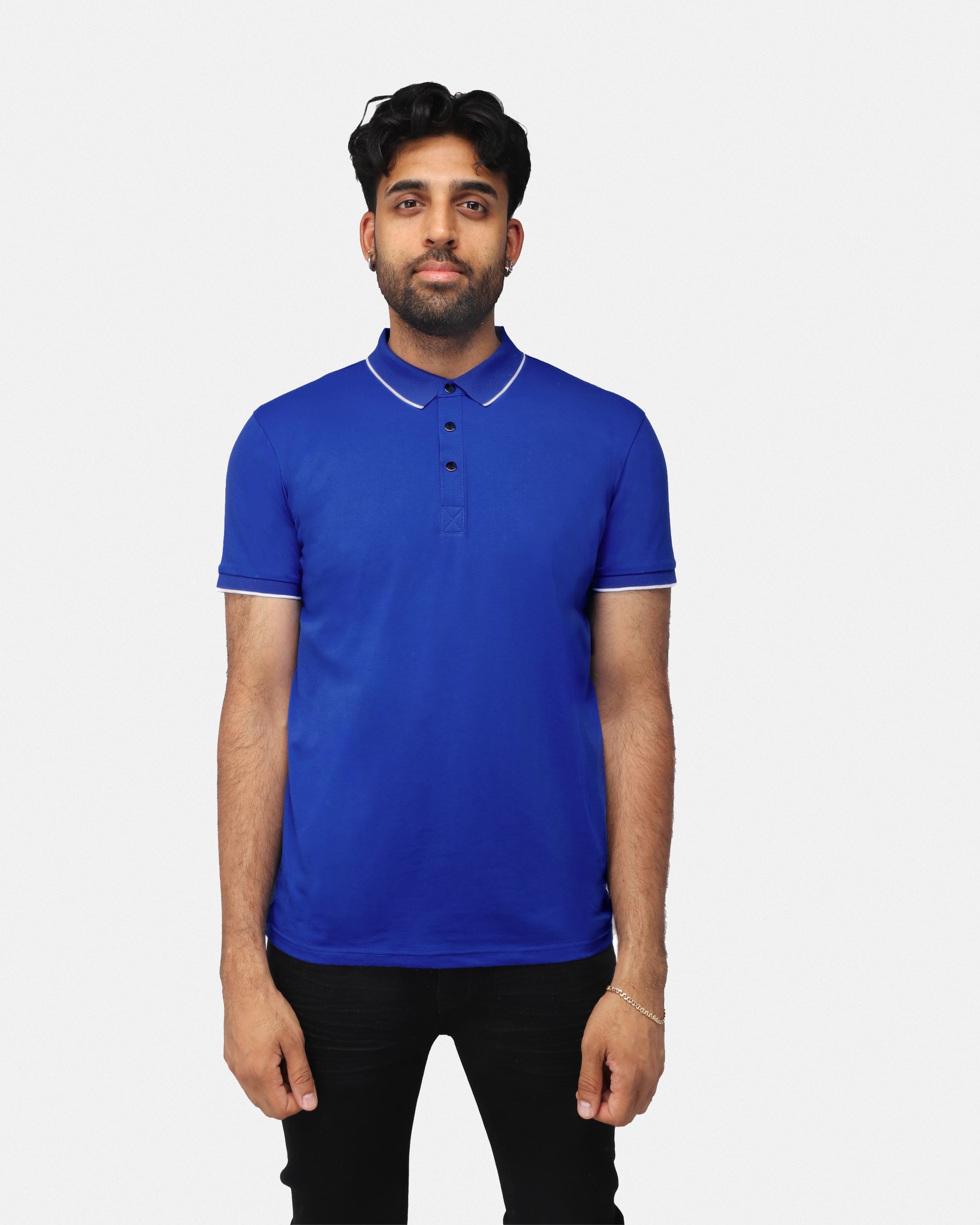 X RAY Men's Short Sleeve Snap-Placket Golf Polo Shirts