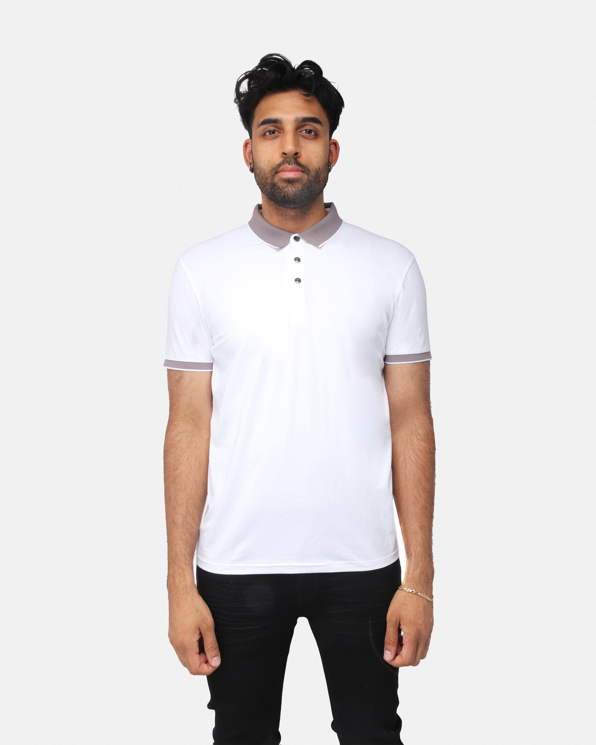 X RAY Men's Short Sleeve Snap-Placket Golf Polo Shirts