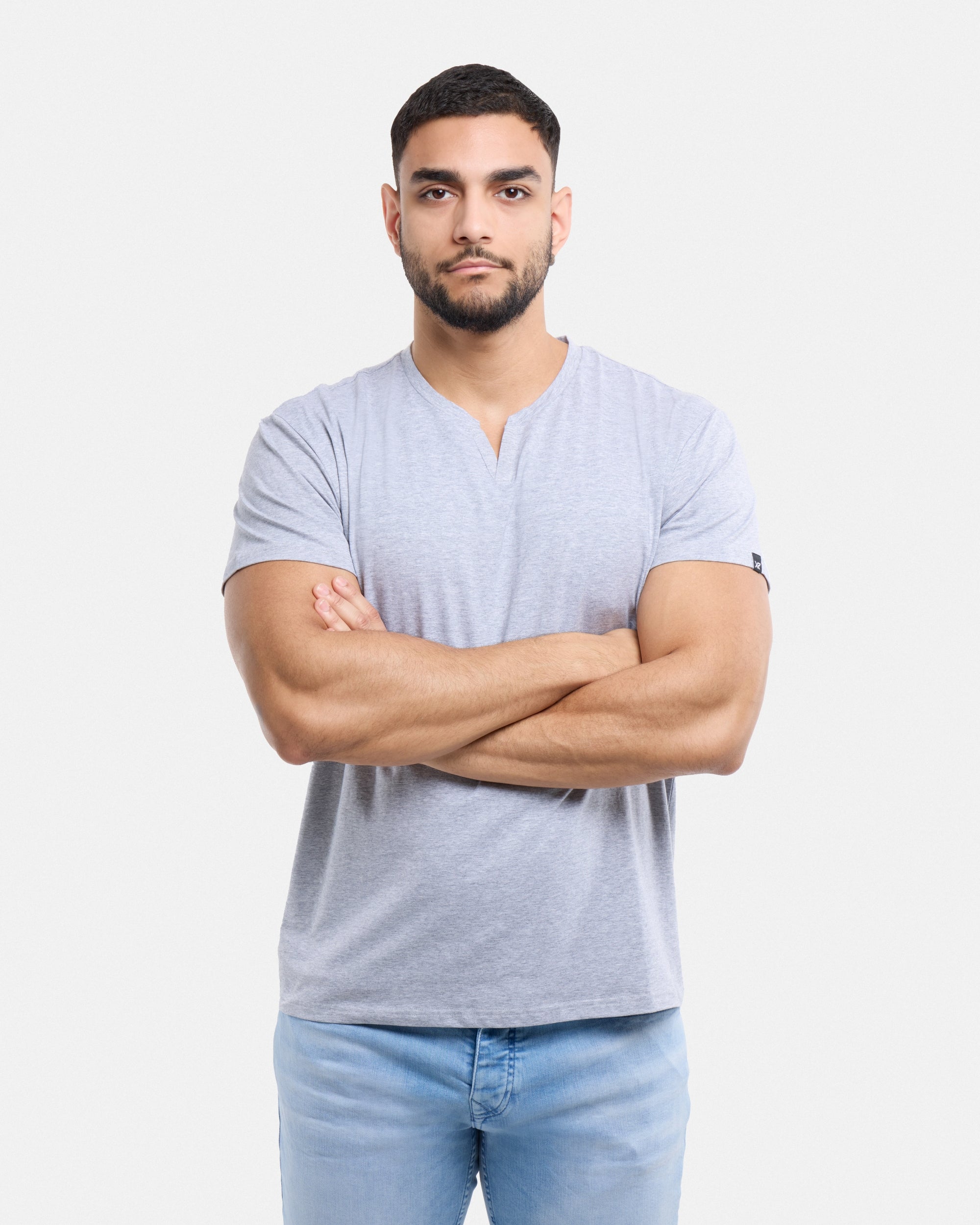 トップス everyone jeans tee shirt (ASH) M XMTS-27015 The Classic Comfort V-Notch Tee – X-RAY JEANS