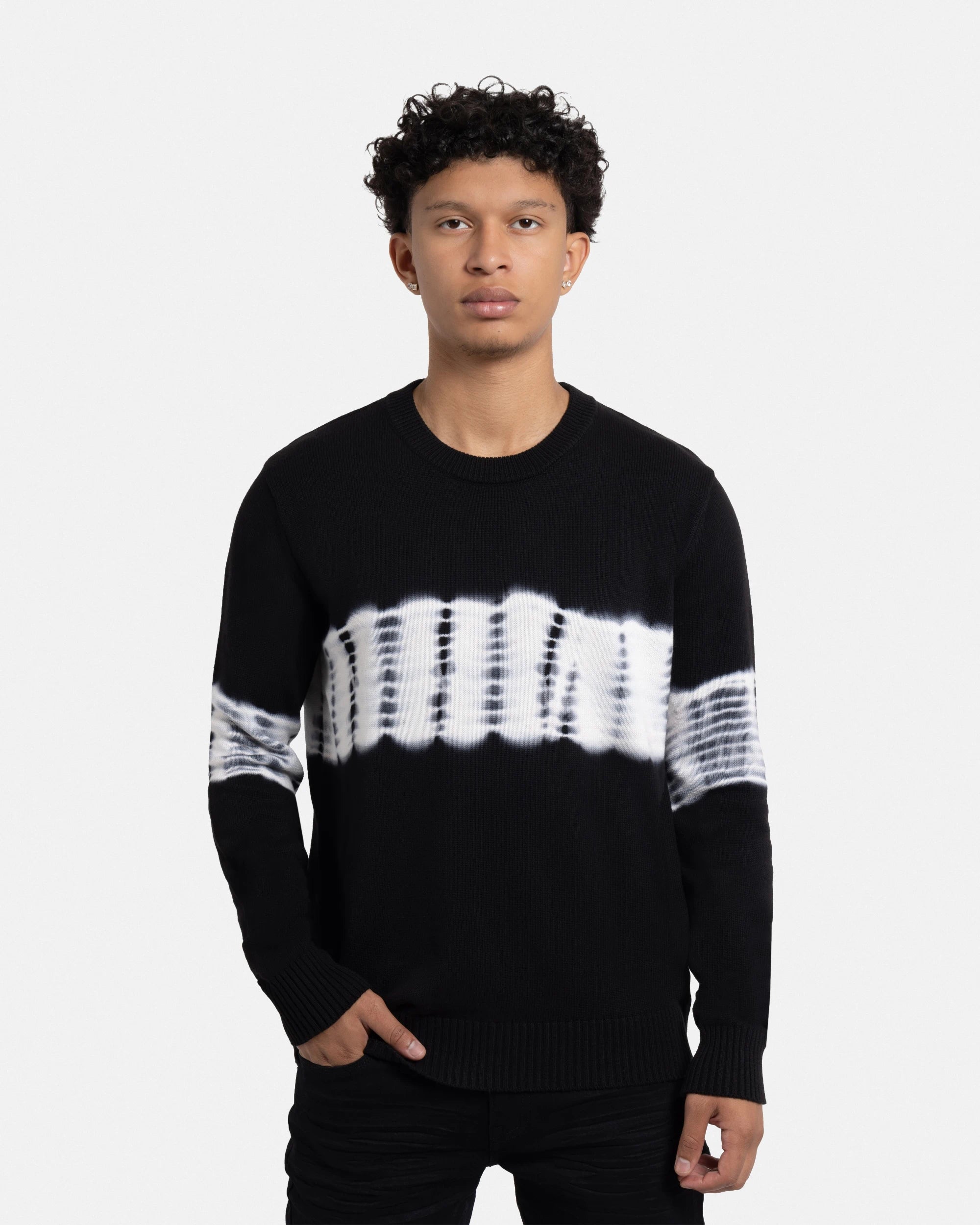 X RAY Men's Crewneck Tie Dye Fashion Sweater