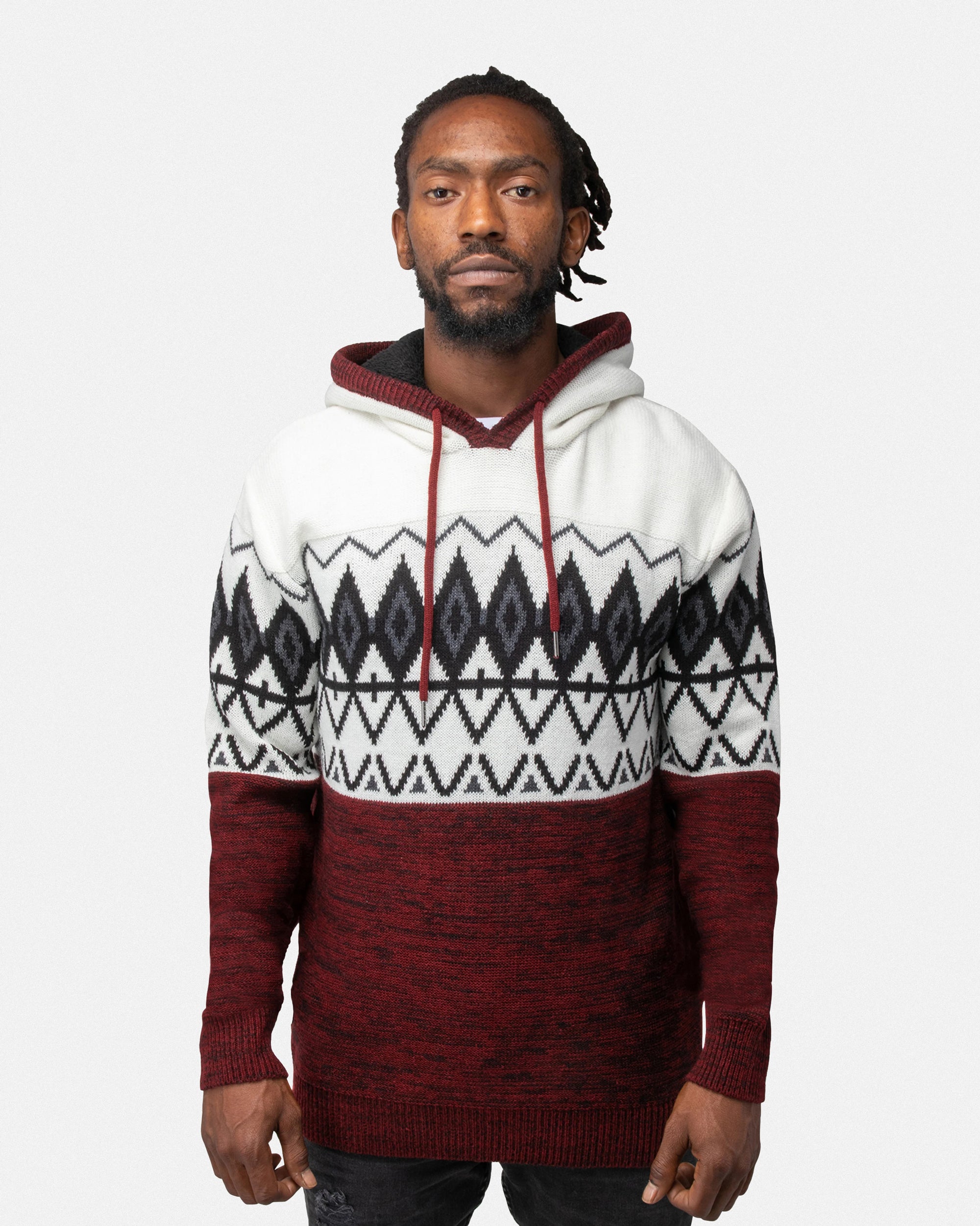 XRay Jeans Color Block Pattern Hooded Sweater – X-RAY JEANS