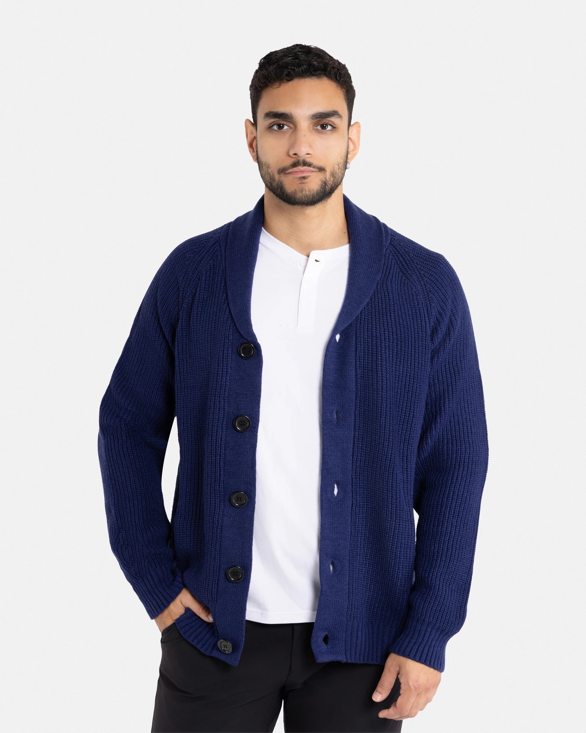 X RAY Men's Shawl Collar Button Down Cardigan Sweater Big & Tall Available