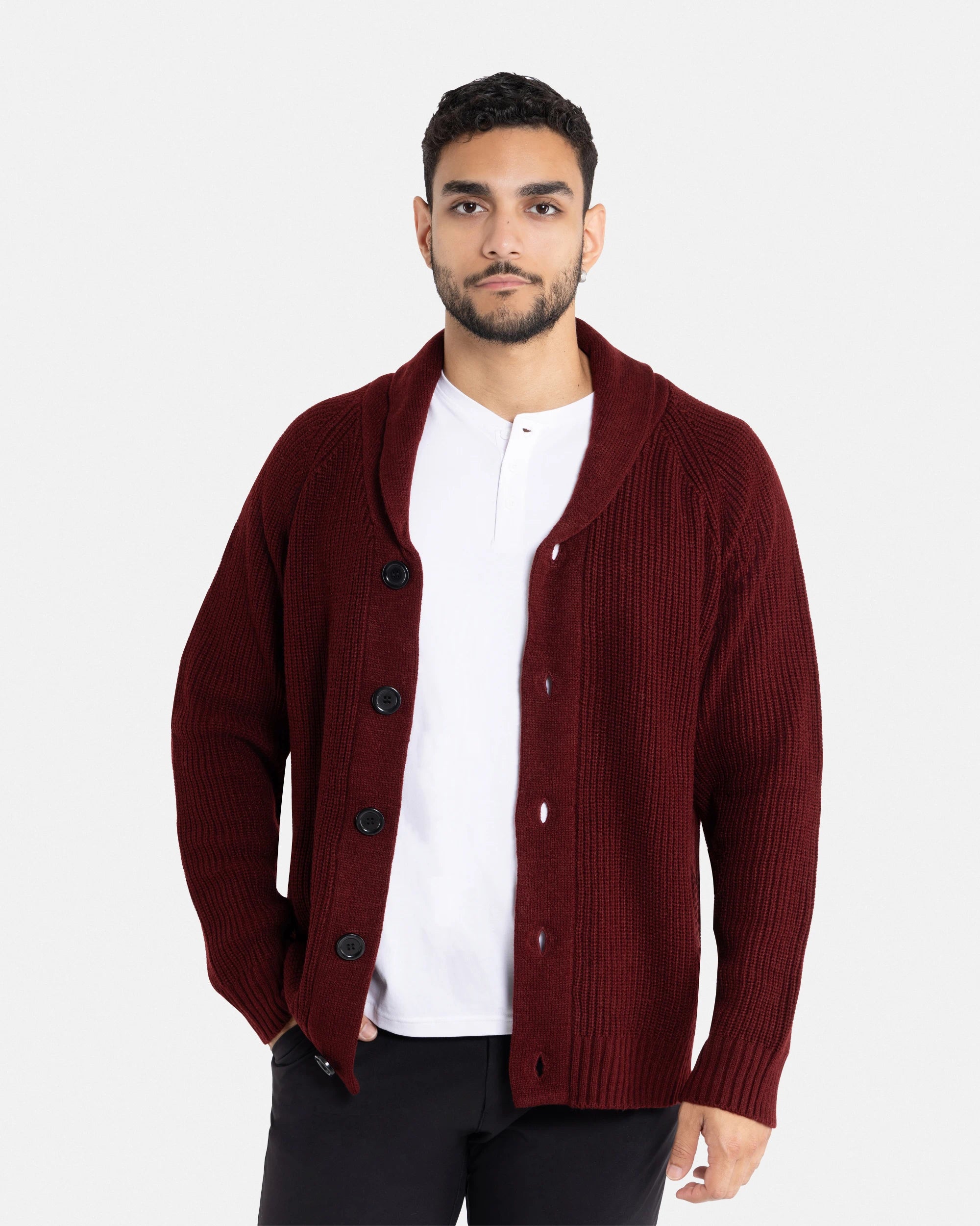 X RAY Men's Shawl Collar Button Down Cardigan Sweater Big & Tall Available