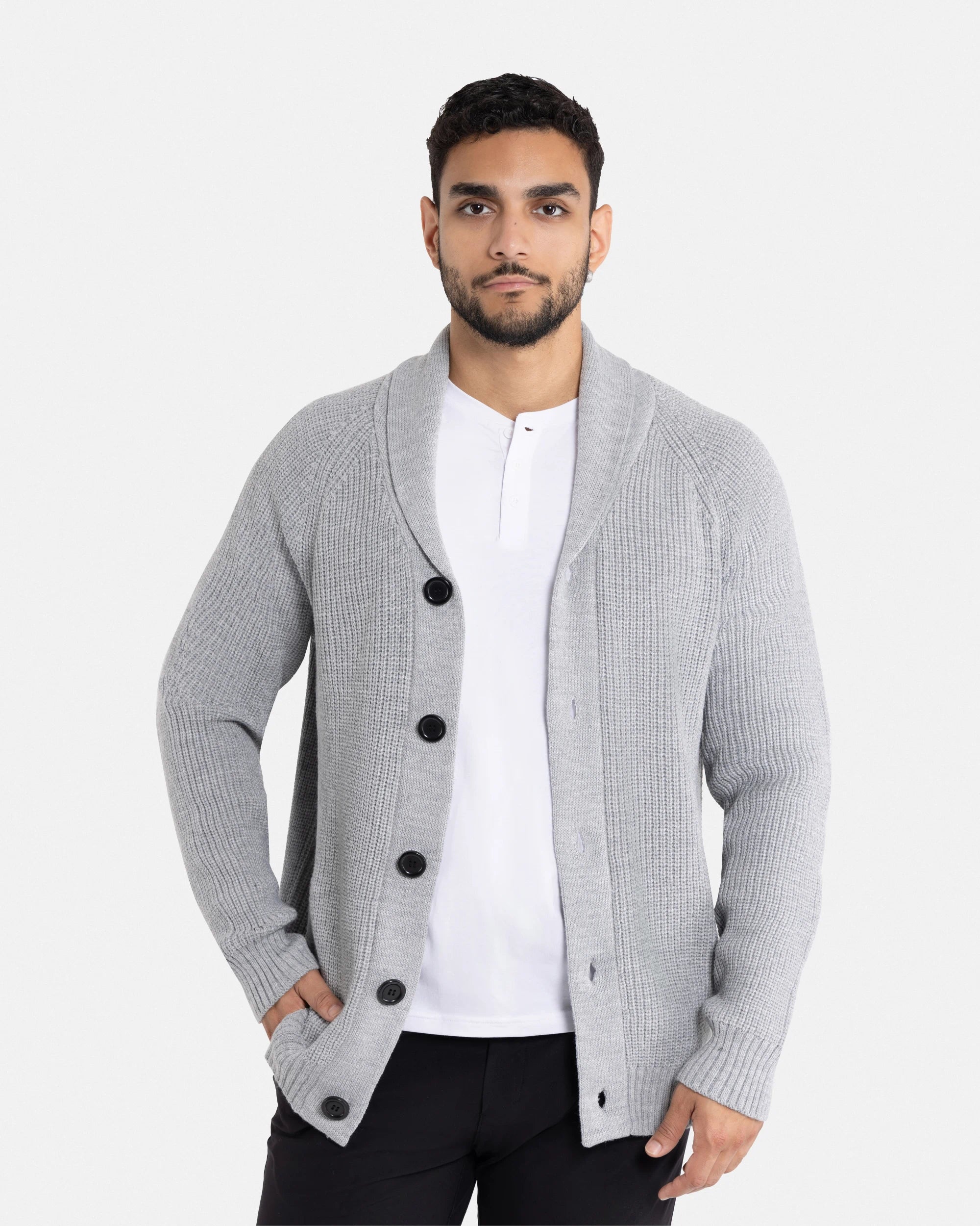 X RAY Men's Shawl Collar Button Down Cardigan Sweater Big & Tall Available