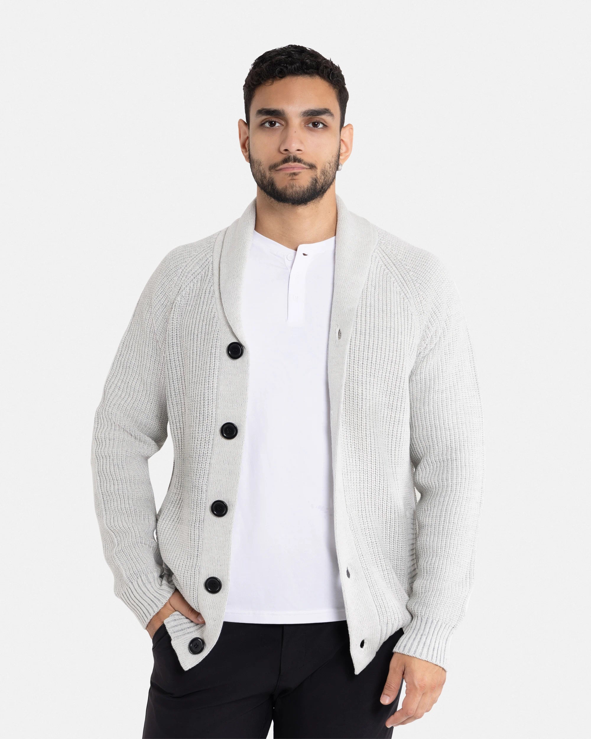 X RAY Men's Shawl Collar Button Down Cardigan Sweater Big & Tall Available