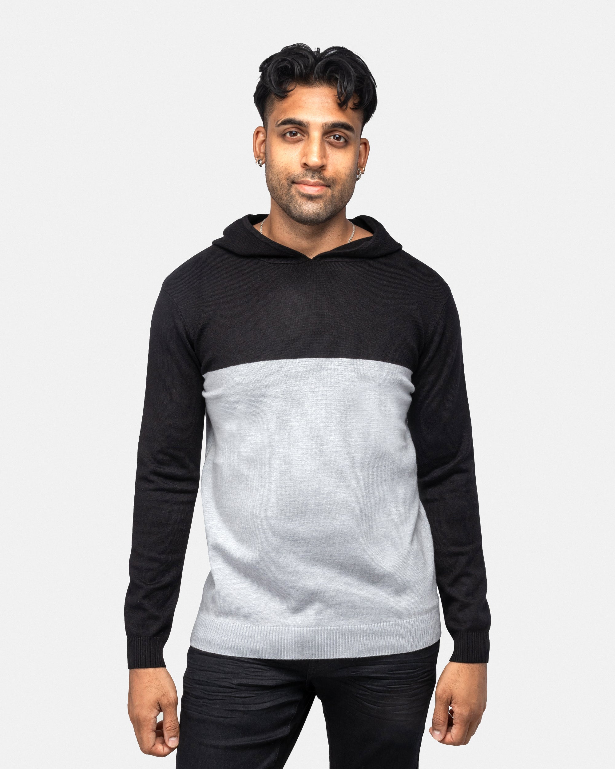 X RAY Men's Color Block Pullover Hoodie Sweater