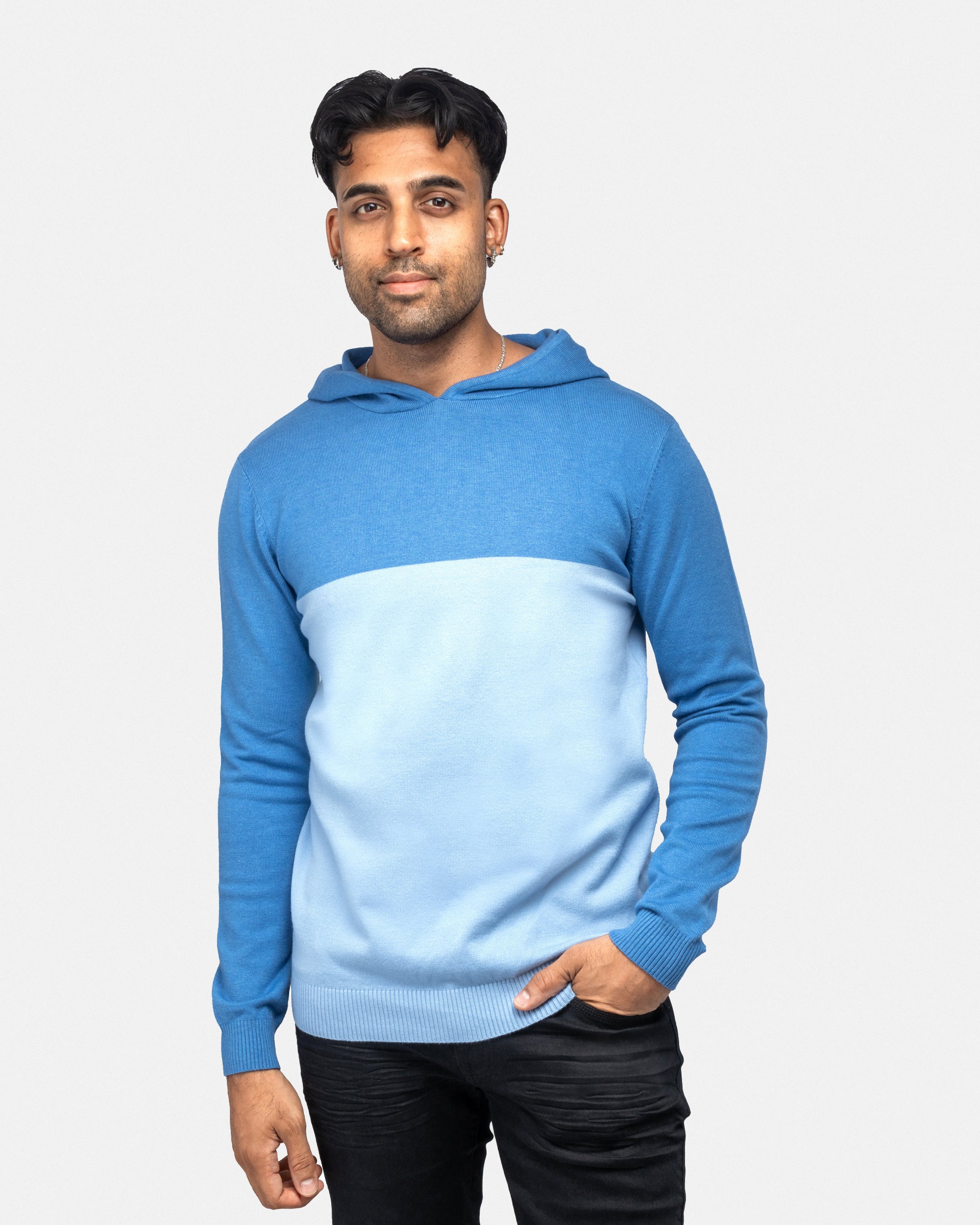 X RAY Men's Color Block Pullover Hoodie Sweater