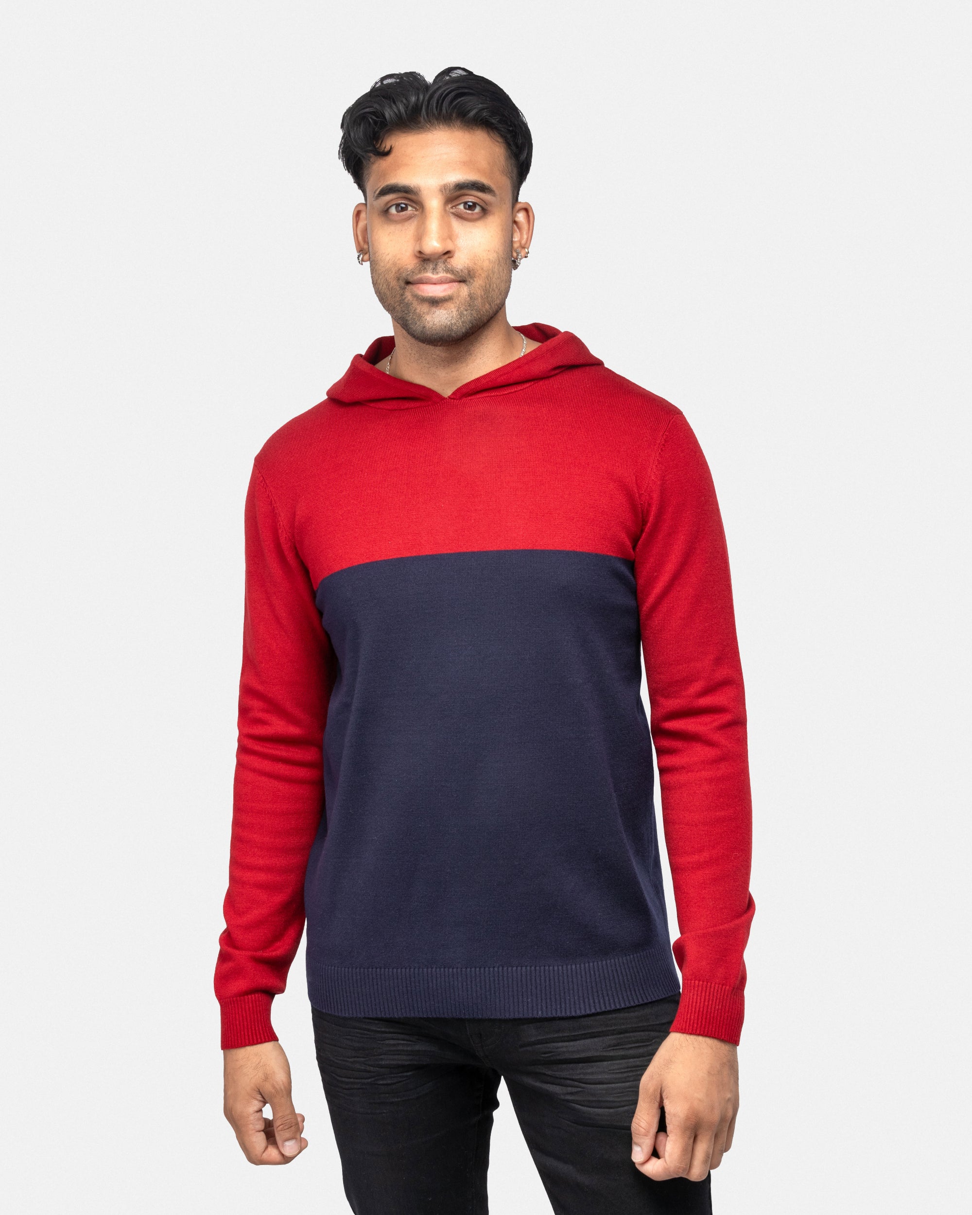 X RAY Men's Color Block Pullover Hoodie Sweater