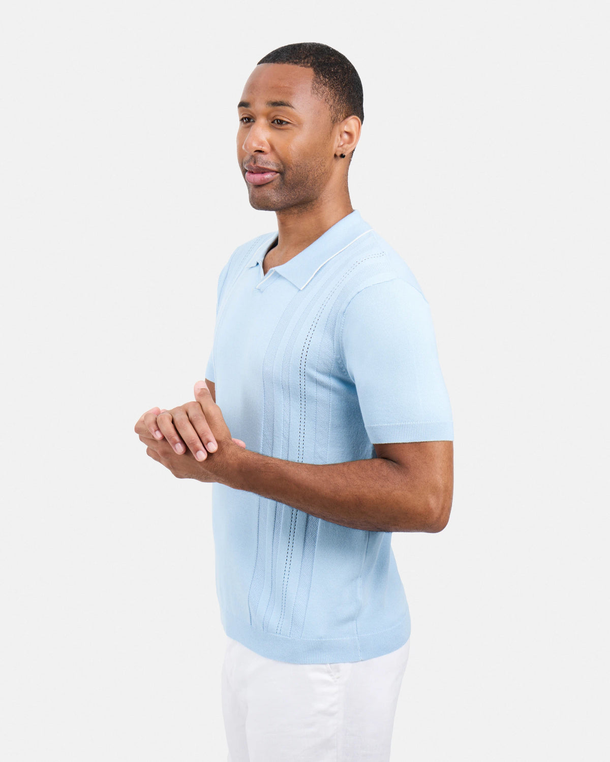 #XMW-34102 Textured Stripe Johnny Sweater Polo-thumbmail-21