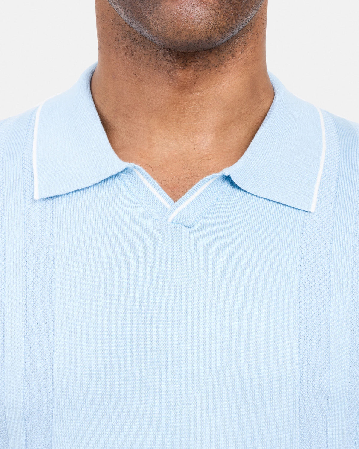 #XMW-34102 Textured Stripe Johnny Sweater Polo-thumbmail-24