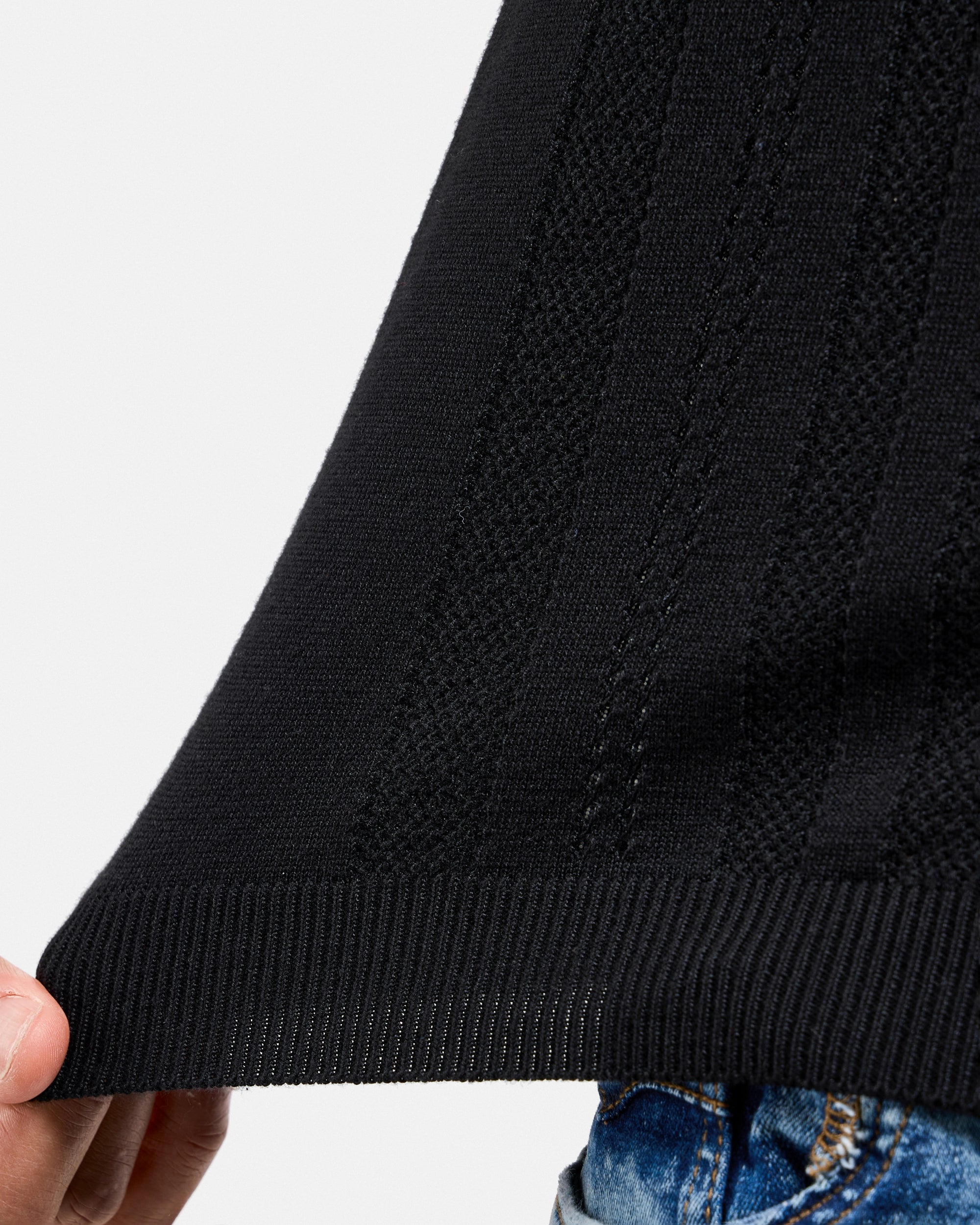 #XMW-34102 Textured Stripe Johnny Sweater Polo-thumbmail-9