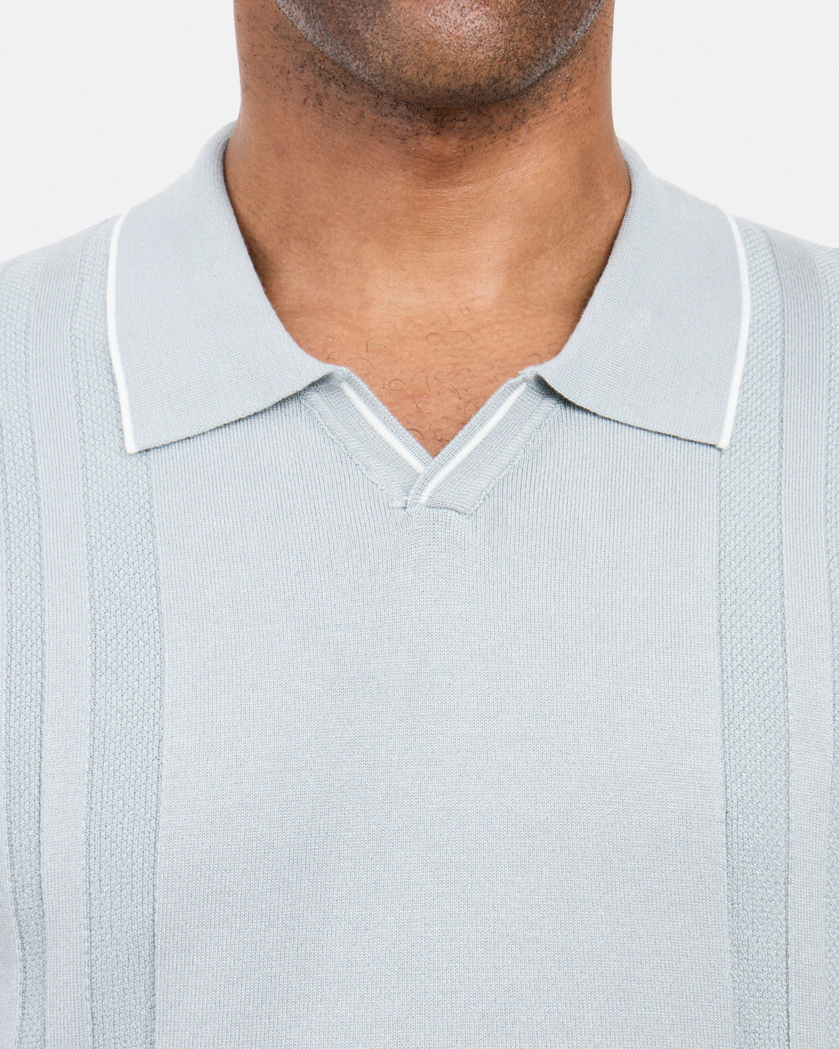#XMW-34102 Textured Stripe Johnny Sweater Polo-thumbmail-31