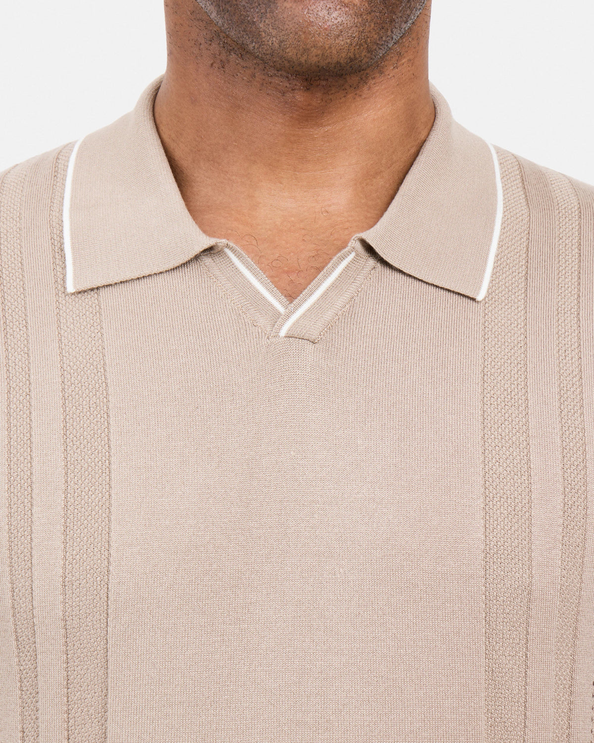#XMW-34102 Textured Stripe Johnny Sweater Polo-thumbmail-46