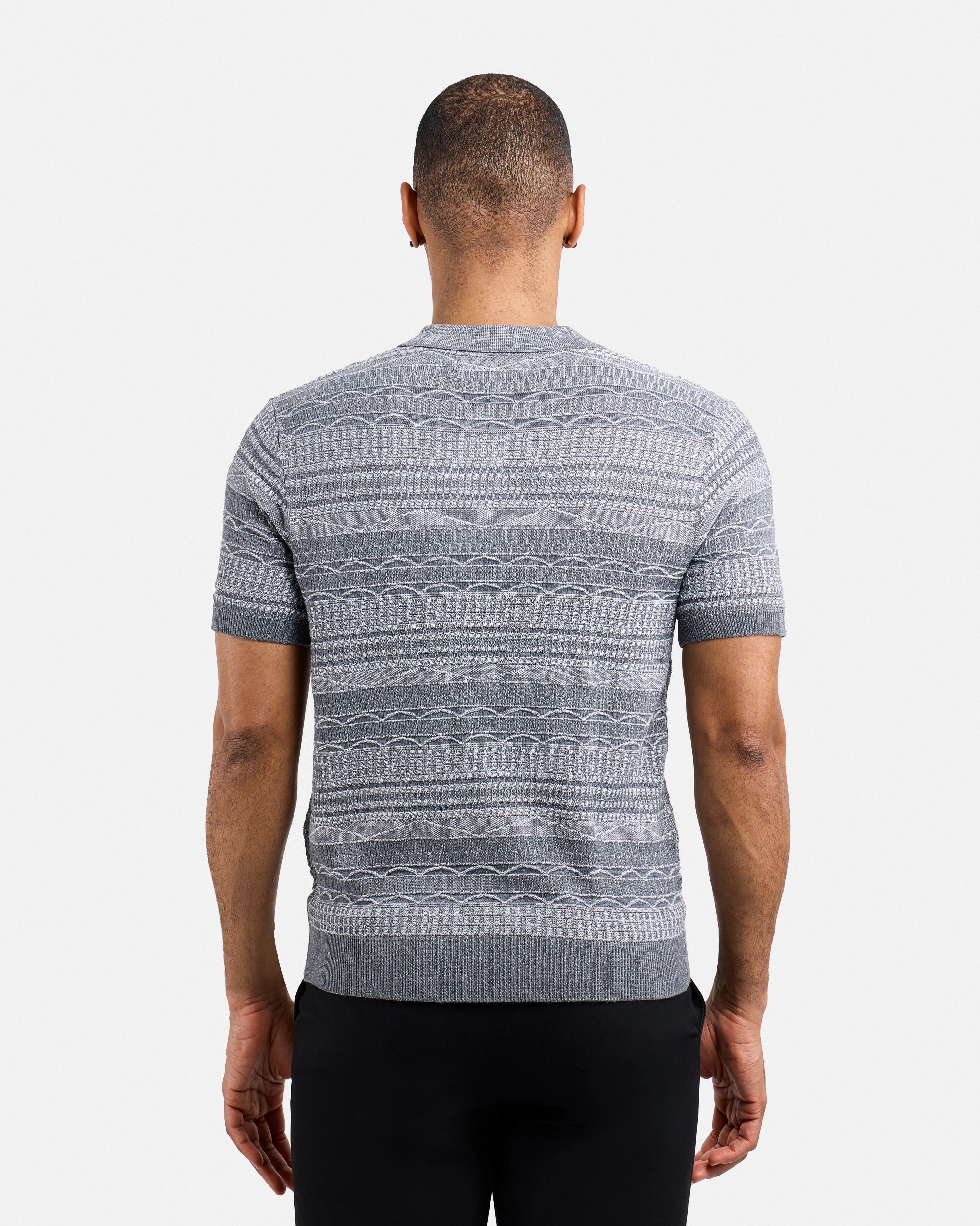 #XMW-34117 Allover Jacquard Sweater Polo-thumbmail-10
