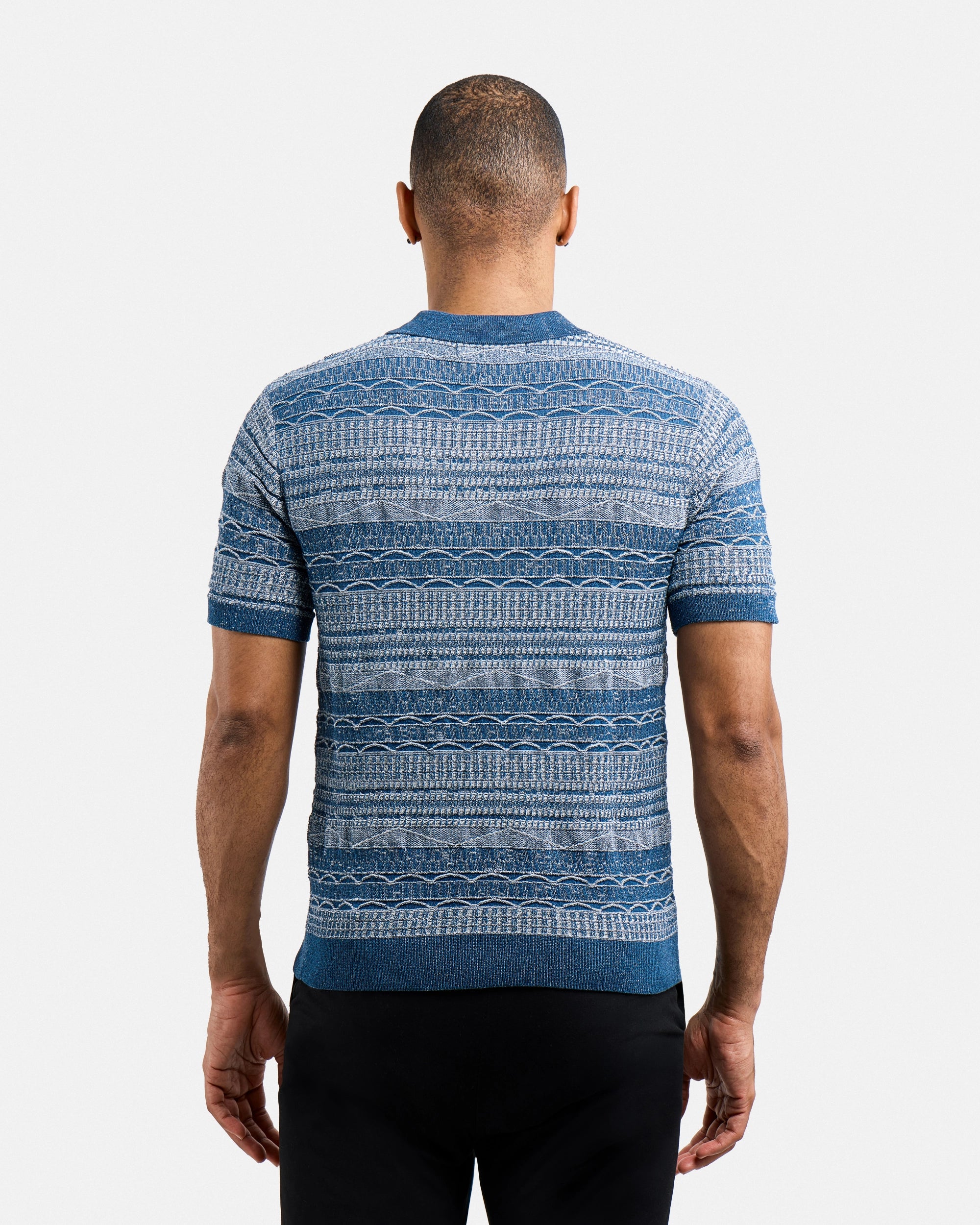 #XMW-34117 Allover Jacquard Sweater Polo-thumbmail-18