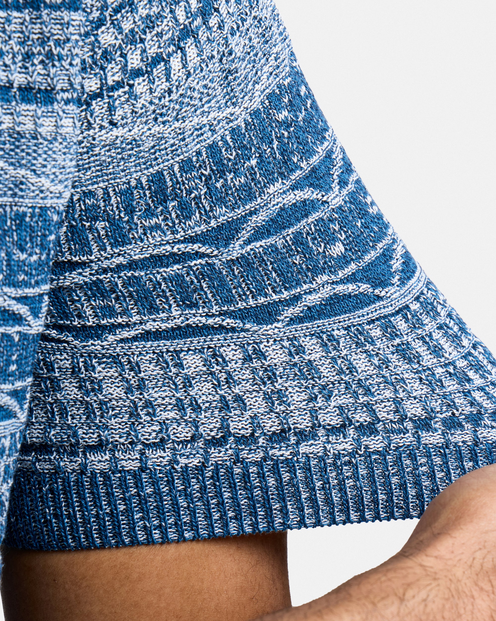 #XMW-34117 Allover Jacquard Sweater Polo-thumbmail-23