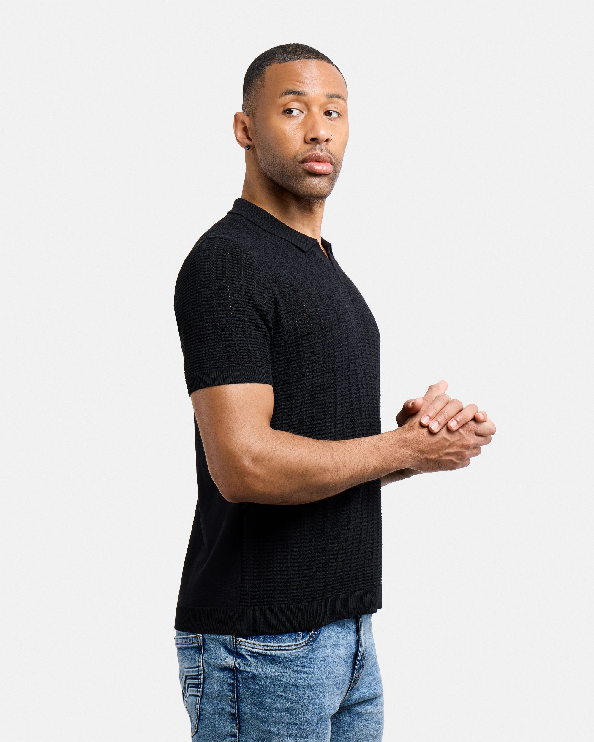 #XMW-34131 Rib Rows Johnny Sweater Polo-thumbmail-4