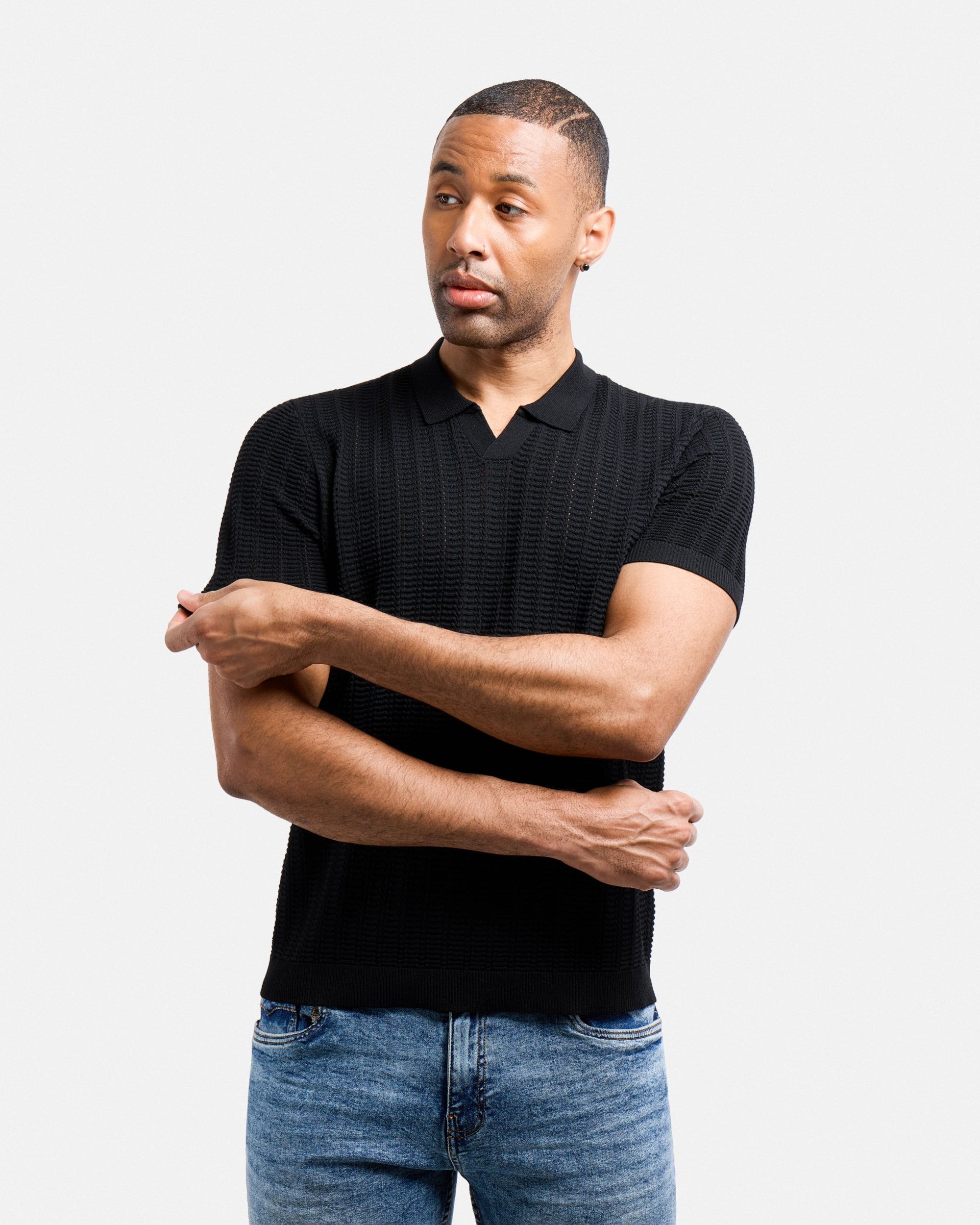 #XMW-34131 Rib Rows Johnny Sweater Polo-thumbmail-6