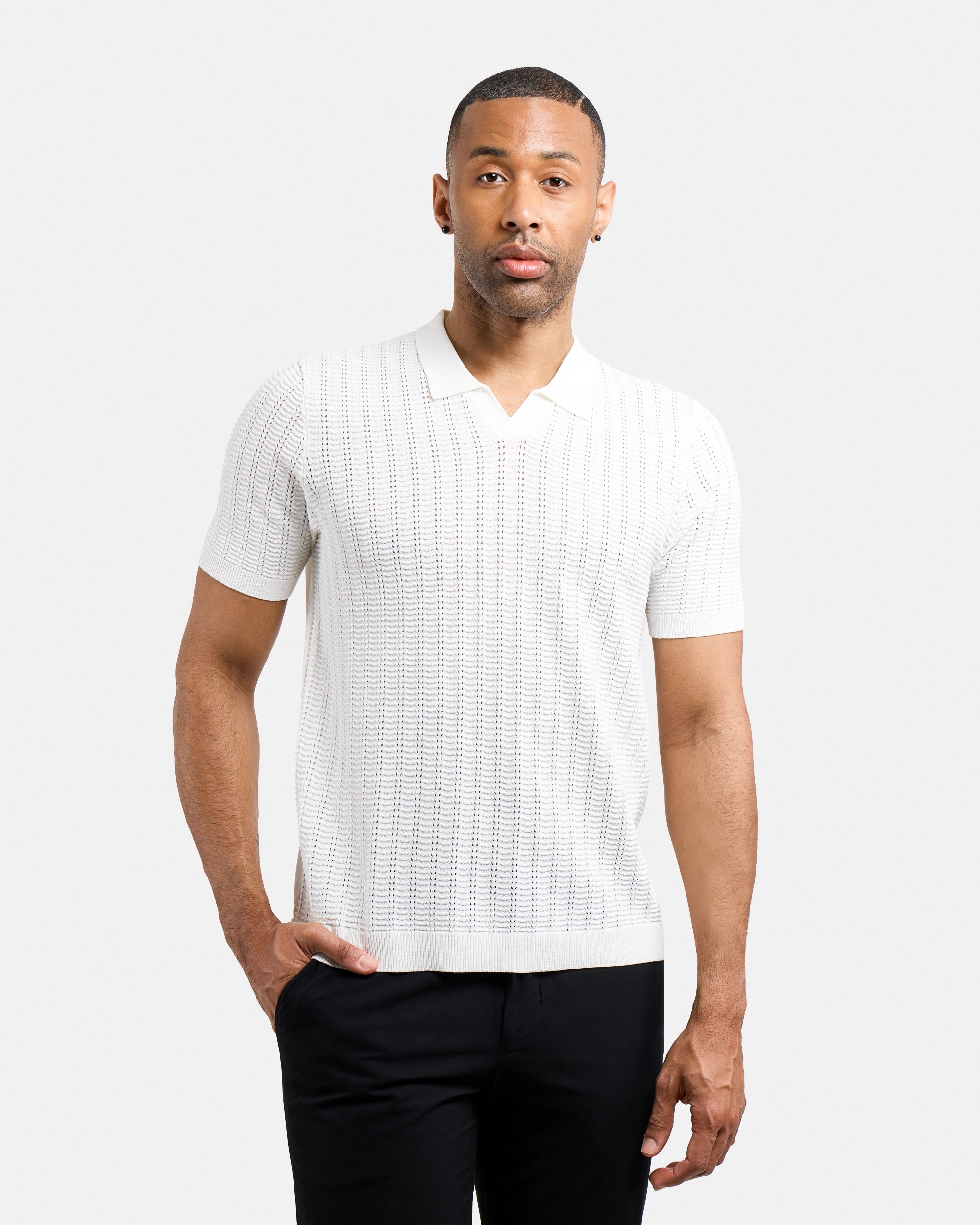 #XMW-34131 Rib Rows Johnny Sweater Polo-thumbmail-2