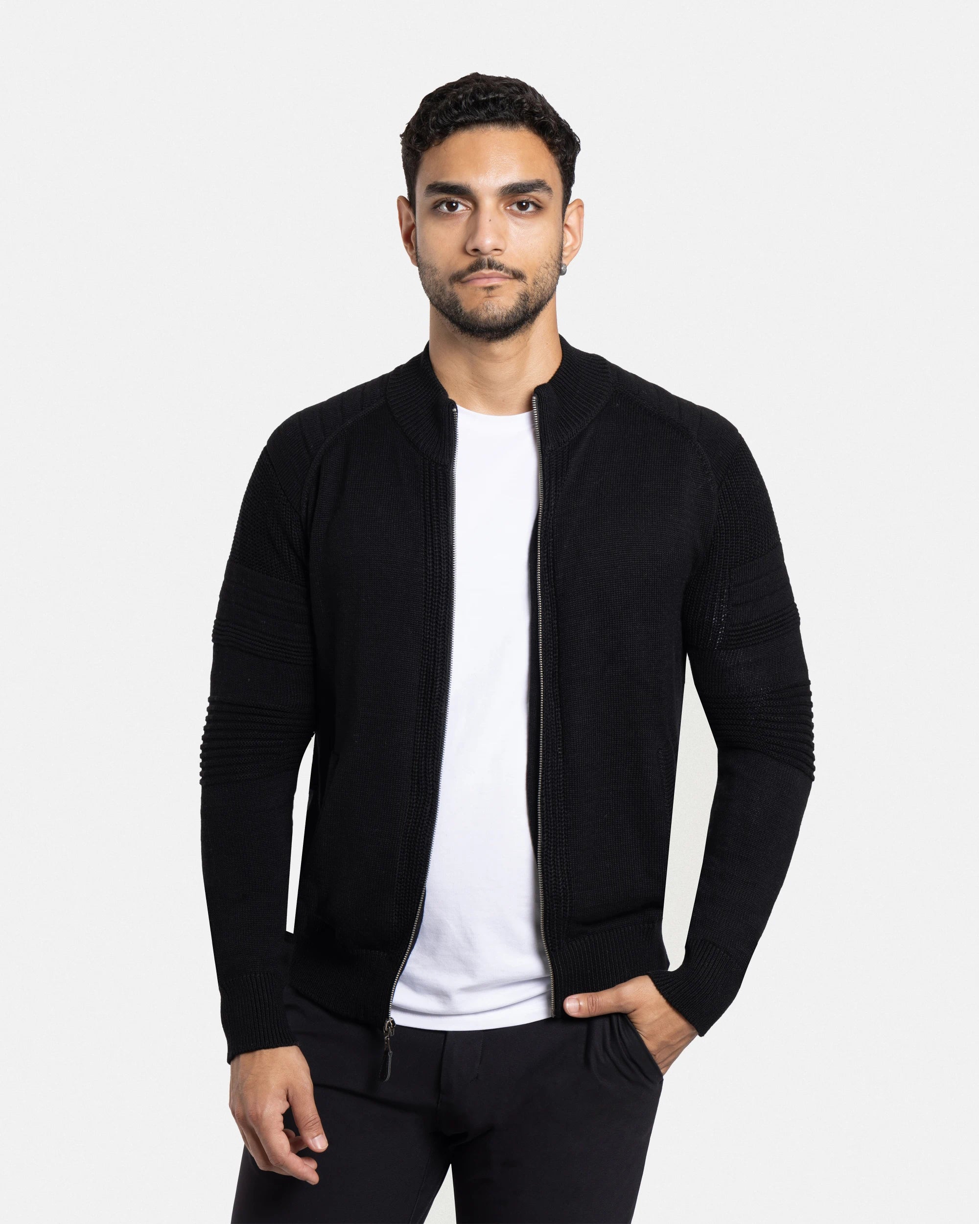 X RAY Men's Slim Fit Full-Zip Sweater Jacket Big & Tall Available