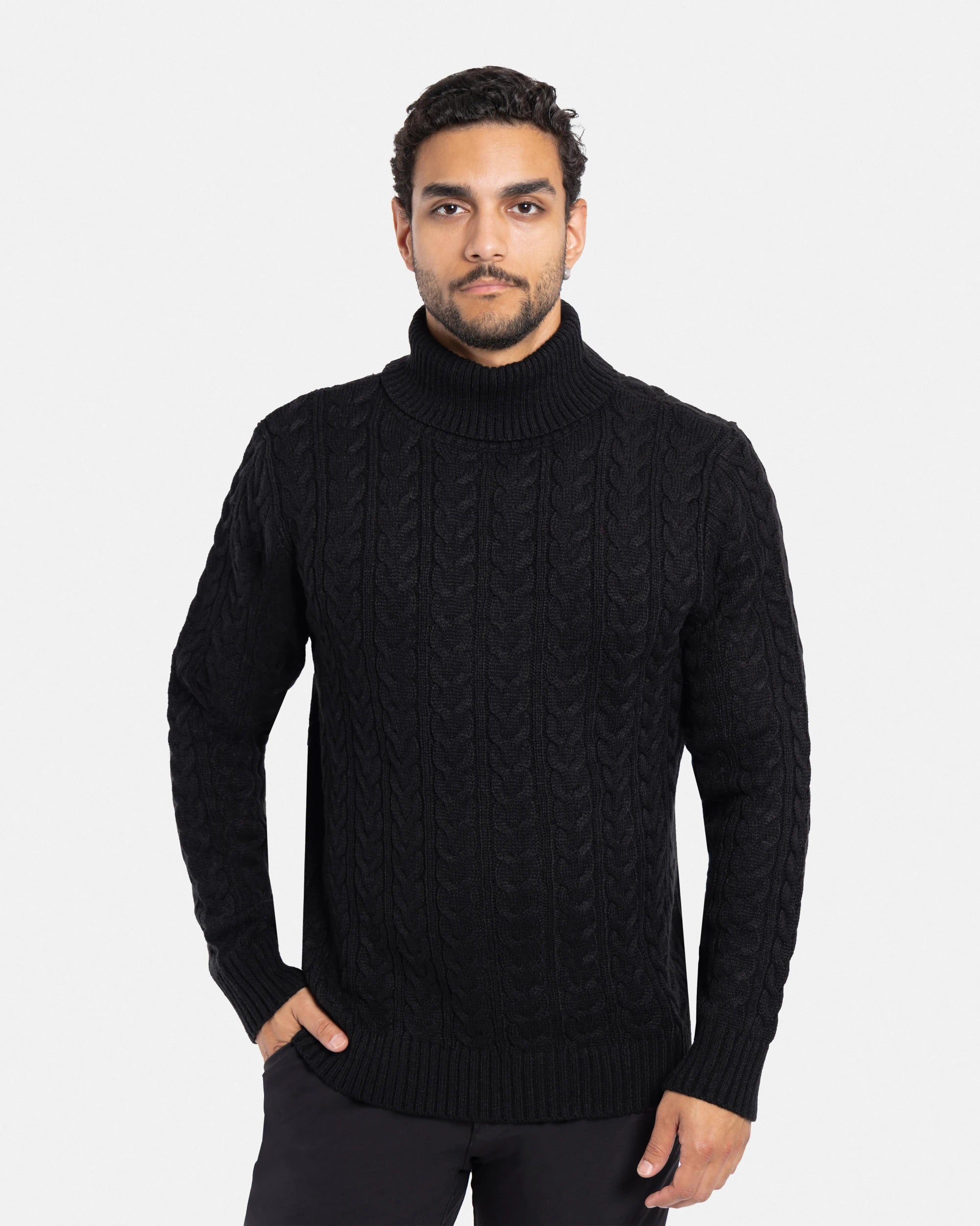 X RAY Men's Soft Slim Fit Turtleneck Pullover Sweaters