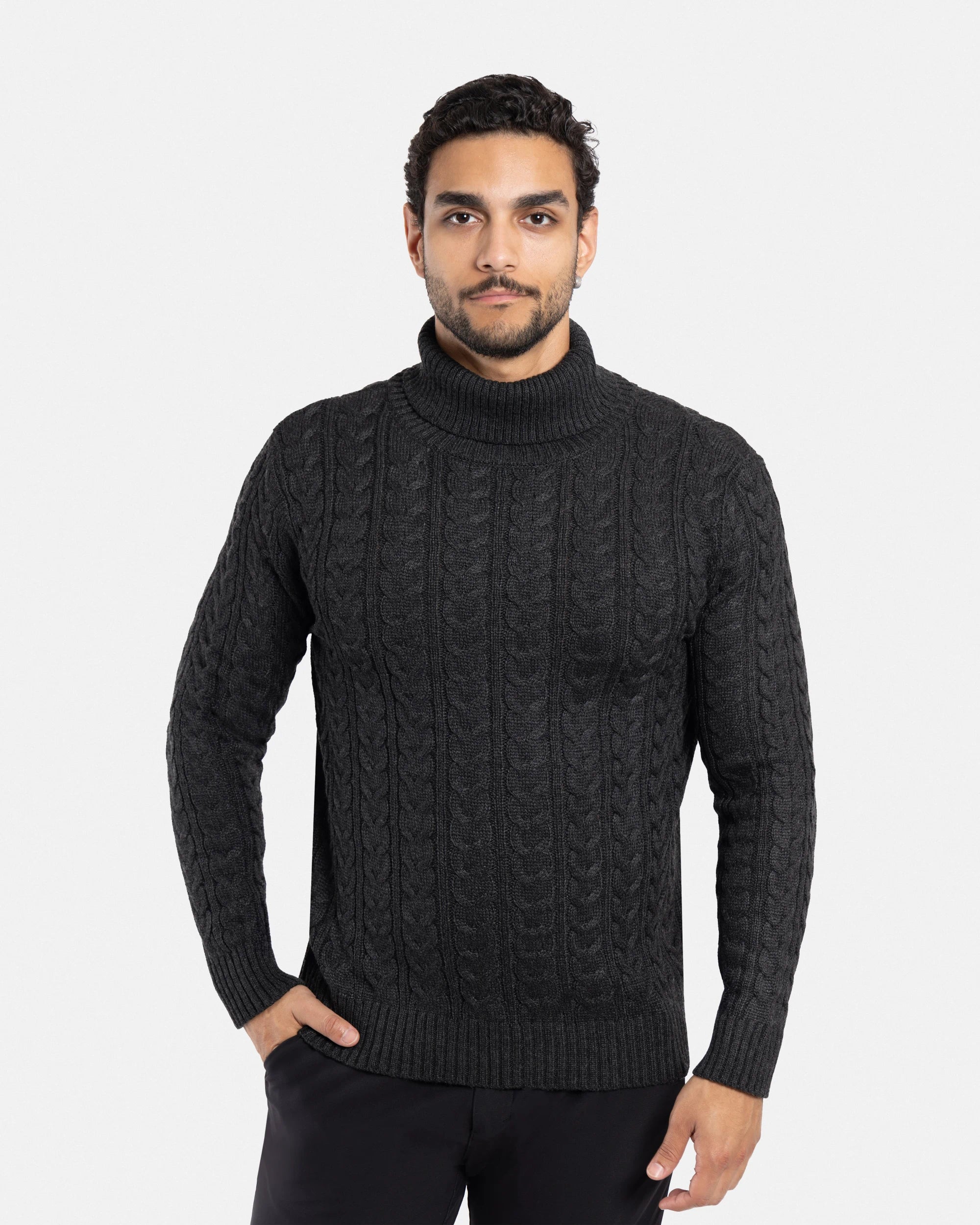 X RAY Men's Soft Slim Fit Turtleneck Pullover Sweaters
