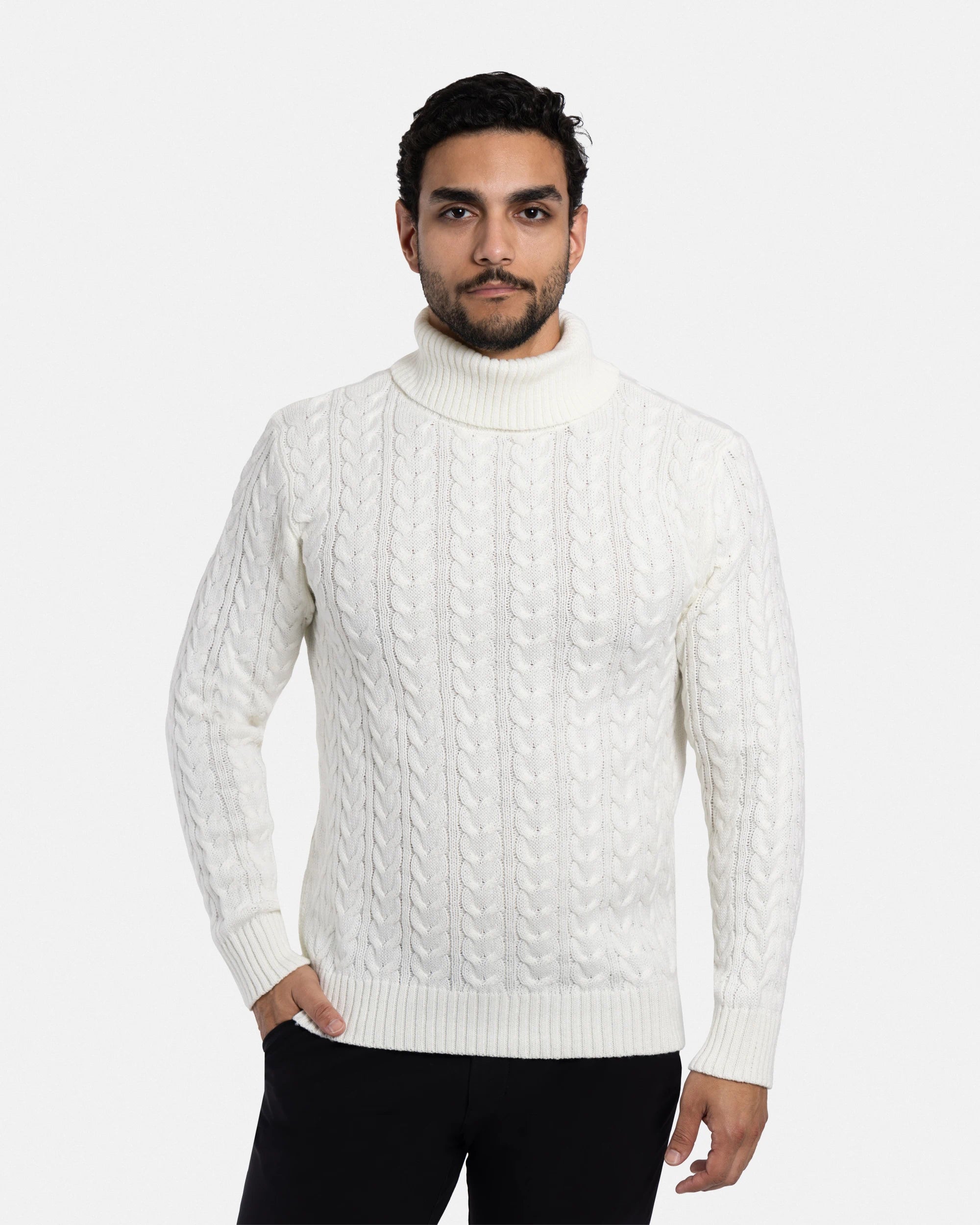 X RAY Men's Soft Slim Fit Turtleneck Pullover Sweaters