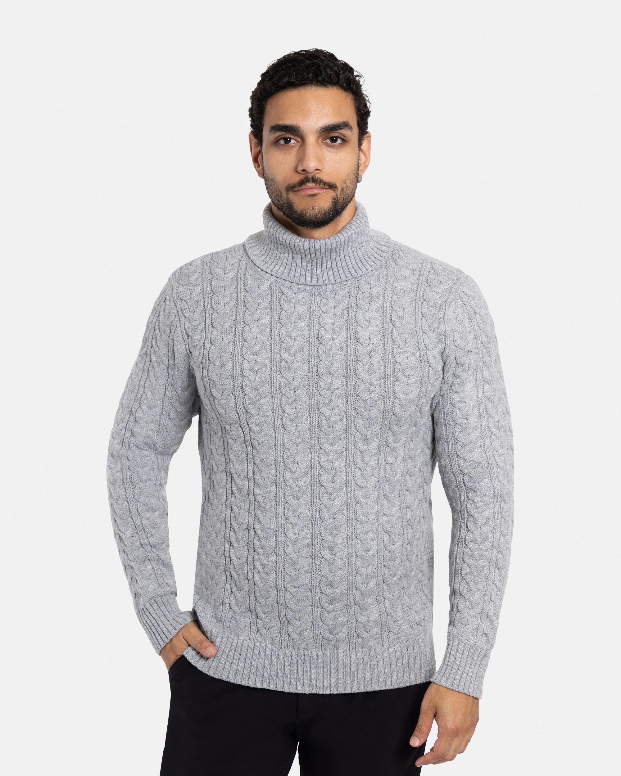 X RAY Men's Soft Slim Fit Turtleneck Pullover Sweaters