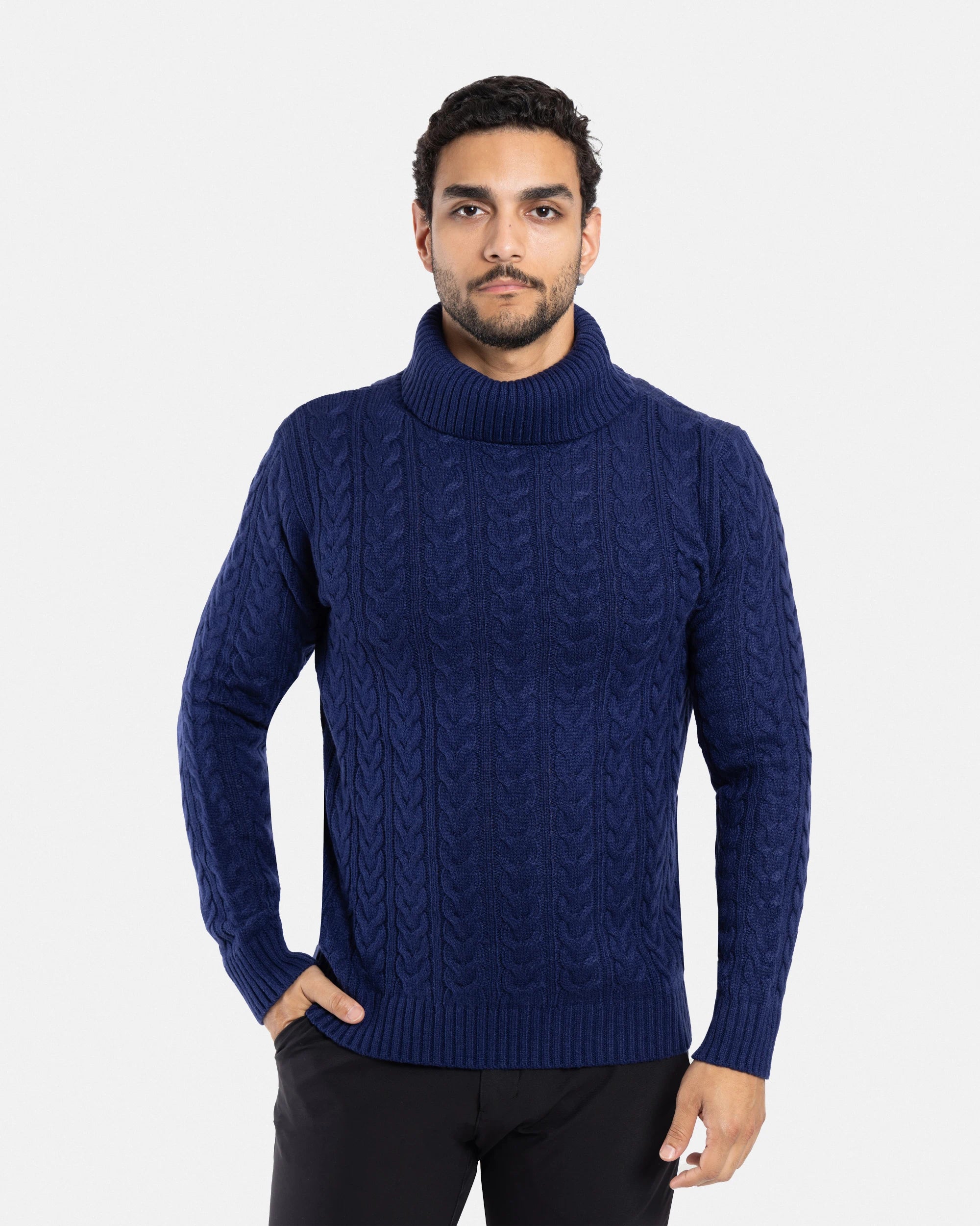 X RAY Men's Soft Slim Fit Turtleneck Pullover Sweaters