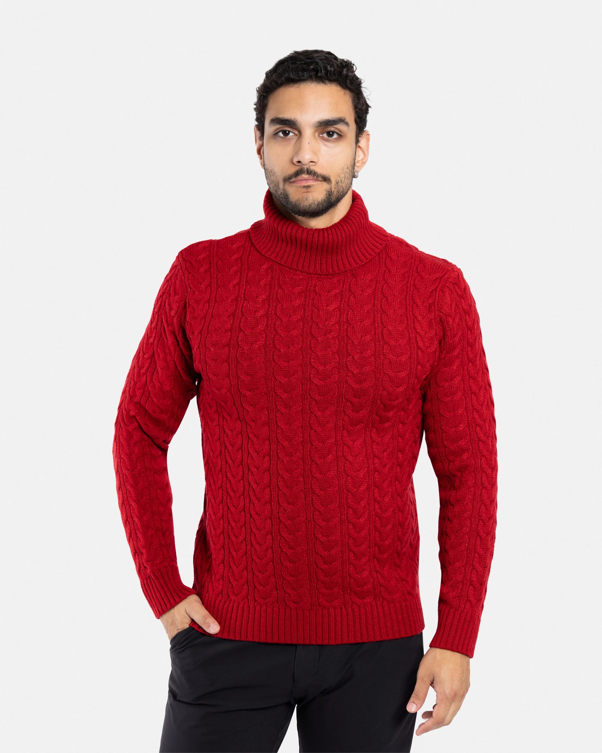 X RAY Men's Soft Slim Fit Turtleneck Pullover Sweaters