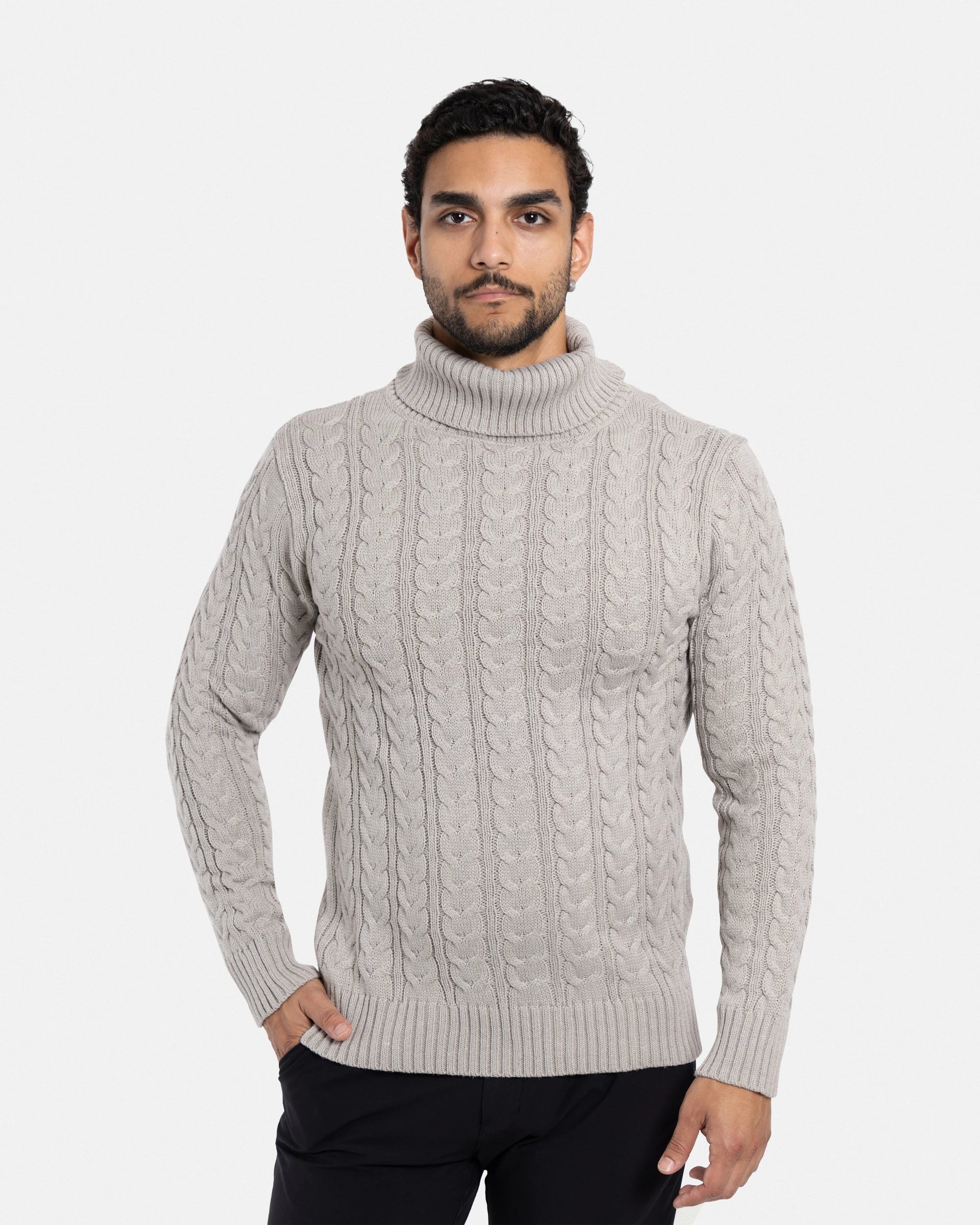 X RAY Men's Soft Slim Fit Turtleneck Pullover Sweaters