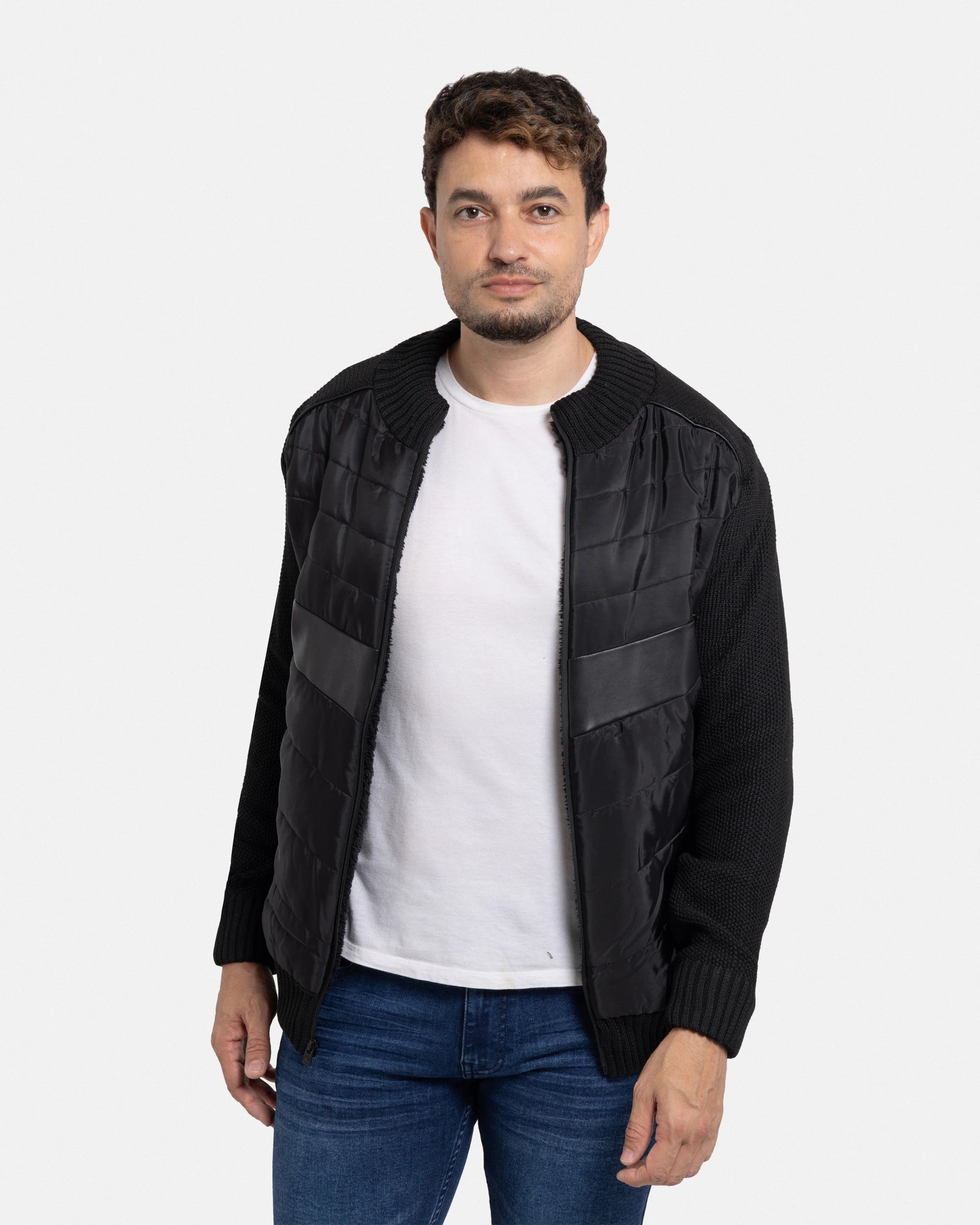 X RAY Men's Lightly Insulated Full Zip Sweater Jacket