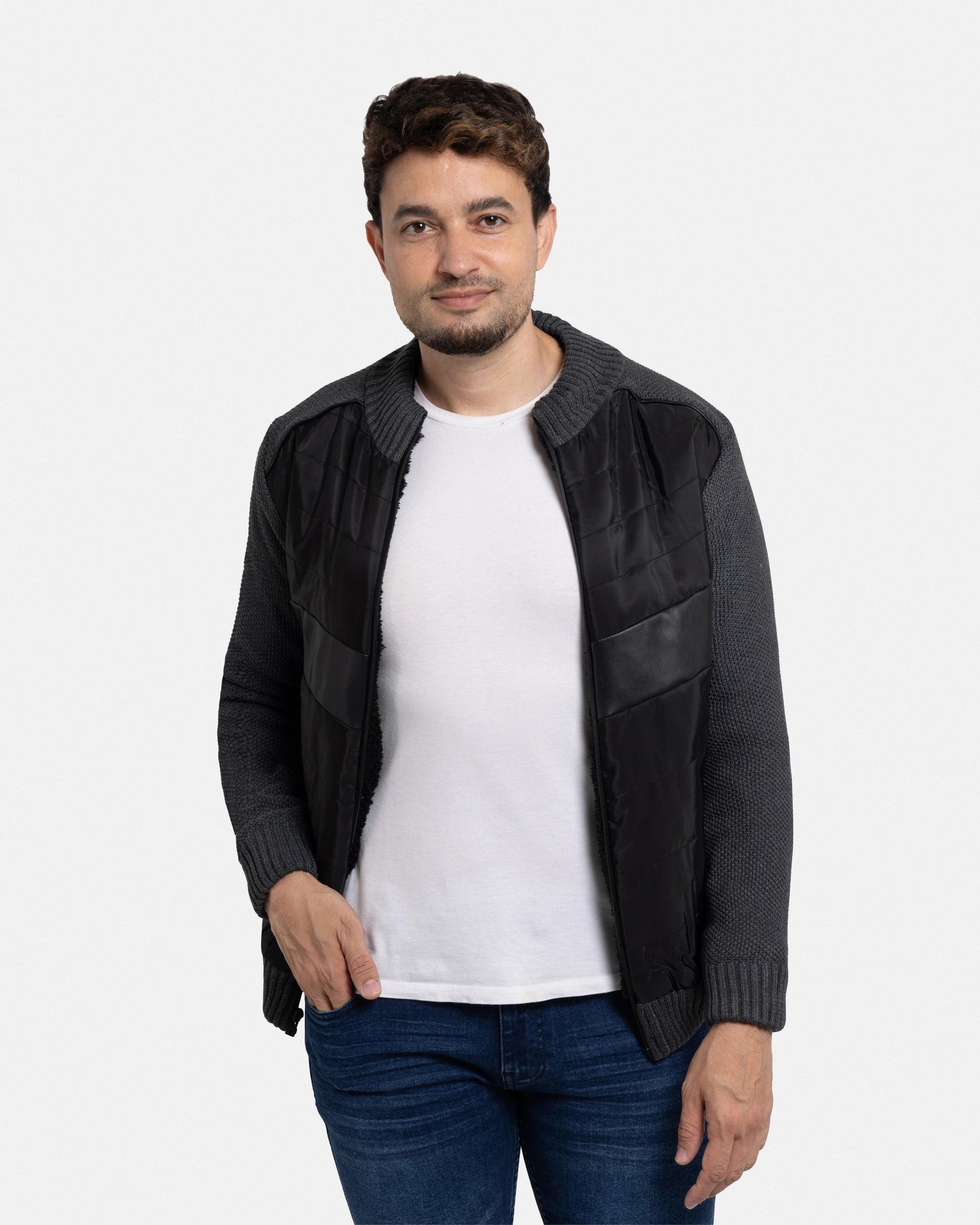 X RAY Men's Lightly Insulated Full Zip Sweater Jacket