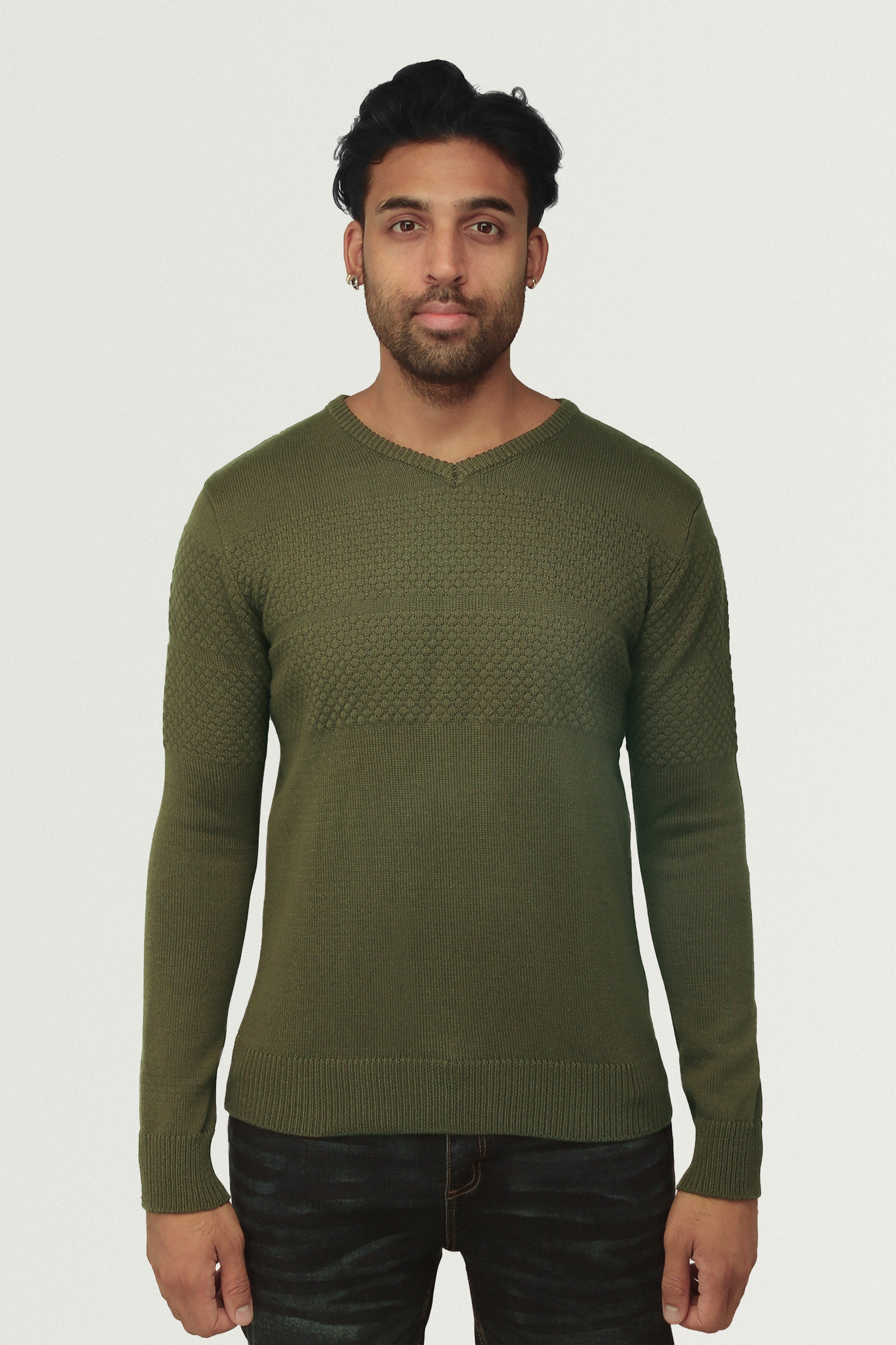 X RAY Men's Honeycomb V-neck Knit Sweater – X-RAY JEANS X RAY Men's Honeycomb V-neck Knit Sweater – X-RAY JEANS