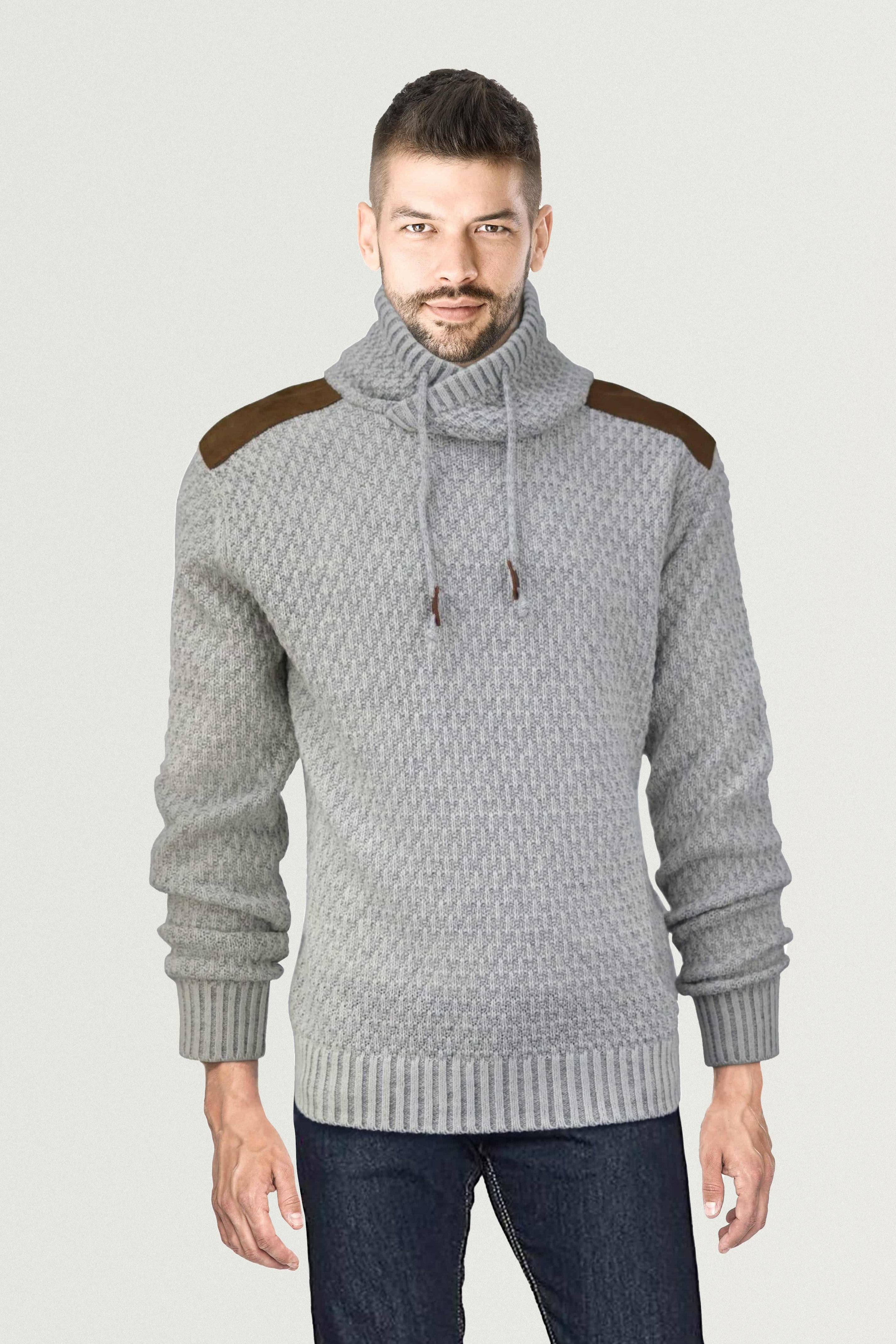 X RAY Men's Casual Knitted Cowl Neck Pullover Sweater
