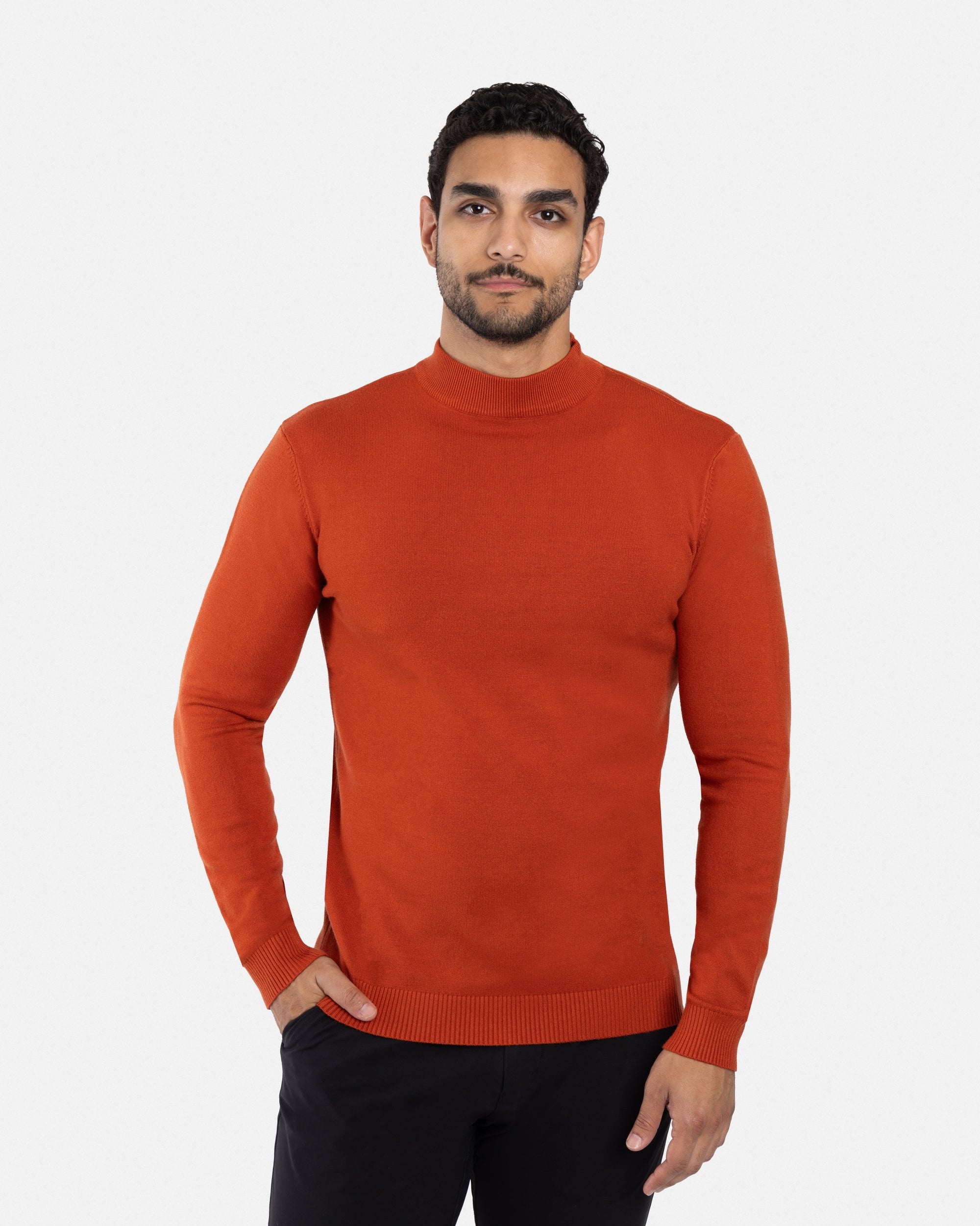 X RAY Men's Basic Casual Mockneck Sweater