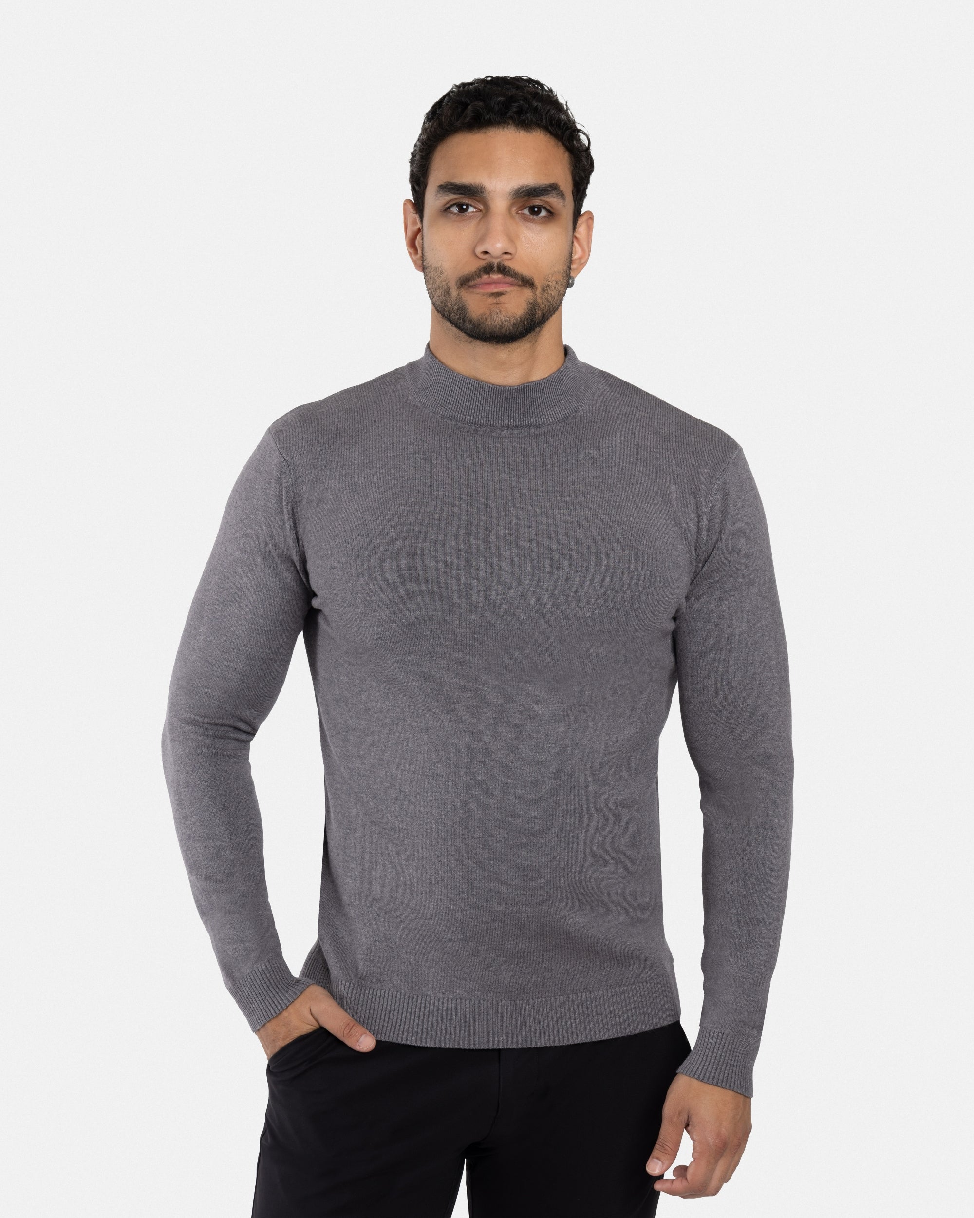 X RAY Men's Basic Casual Mockneck Sweater