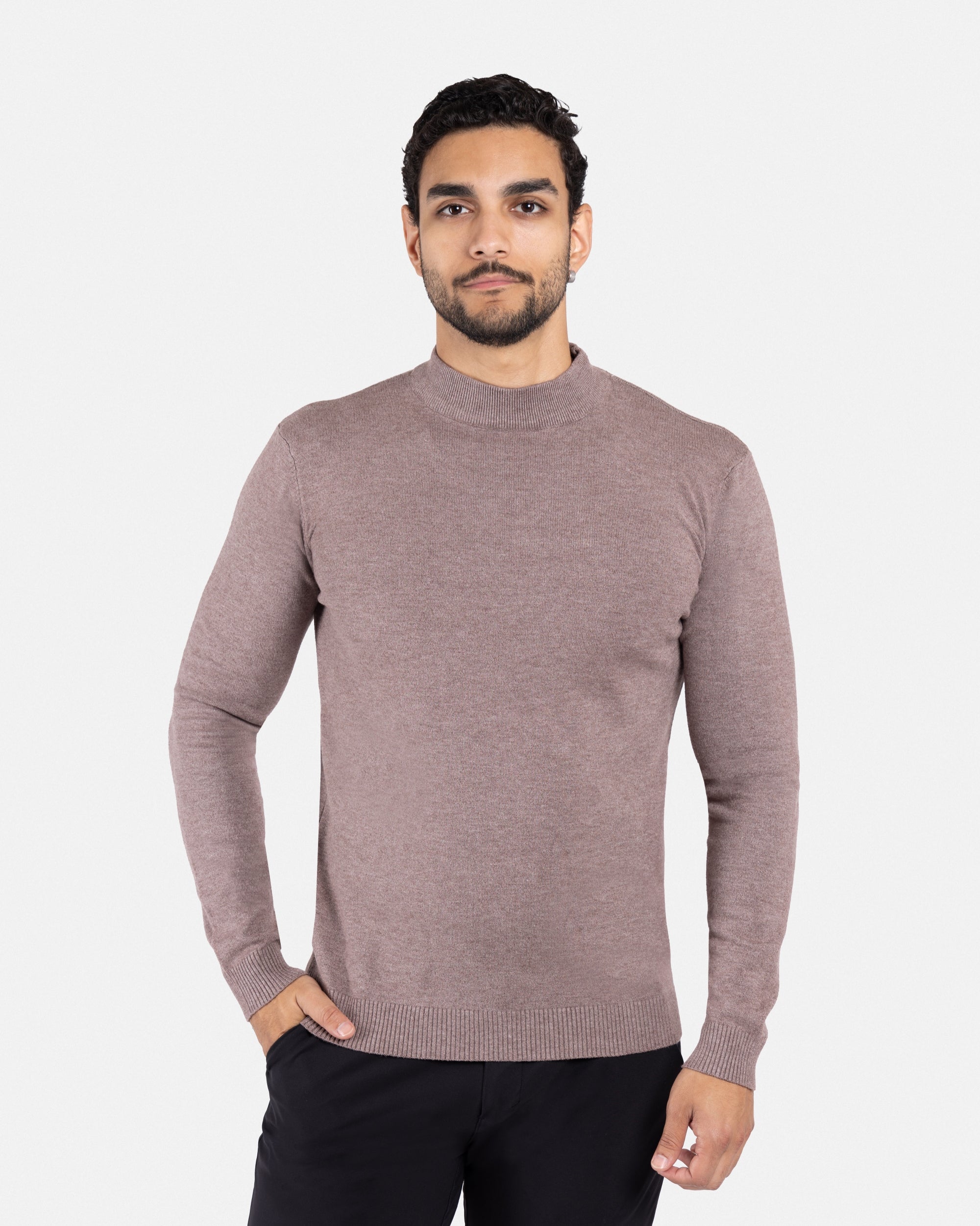 X RAY Men's Basic Casual Mockneck Sweater