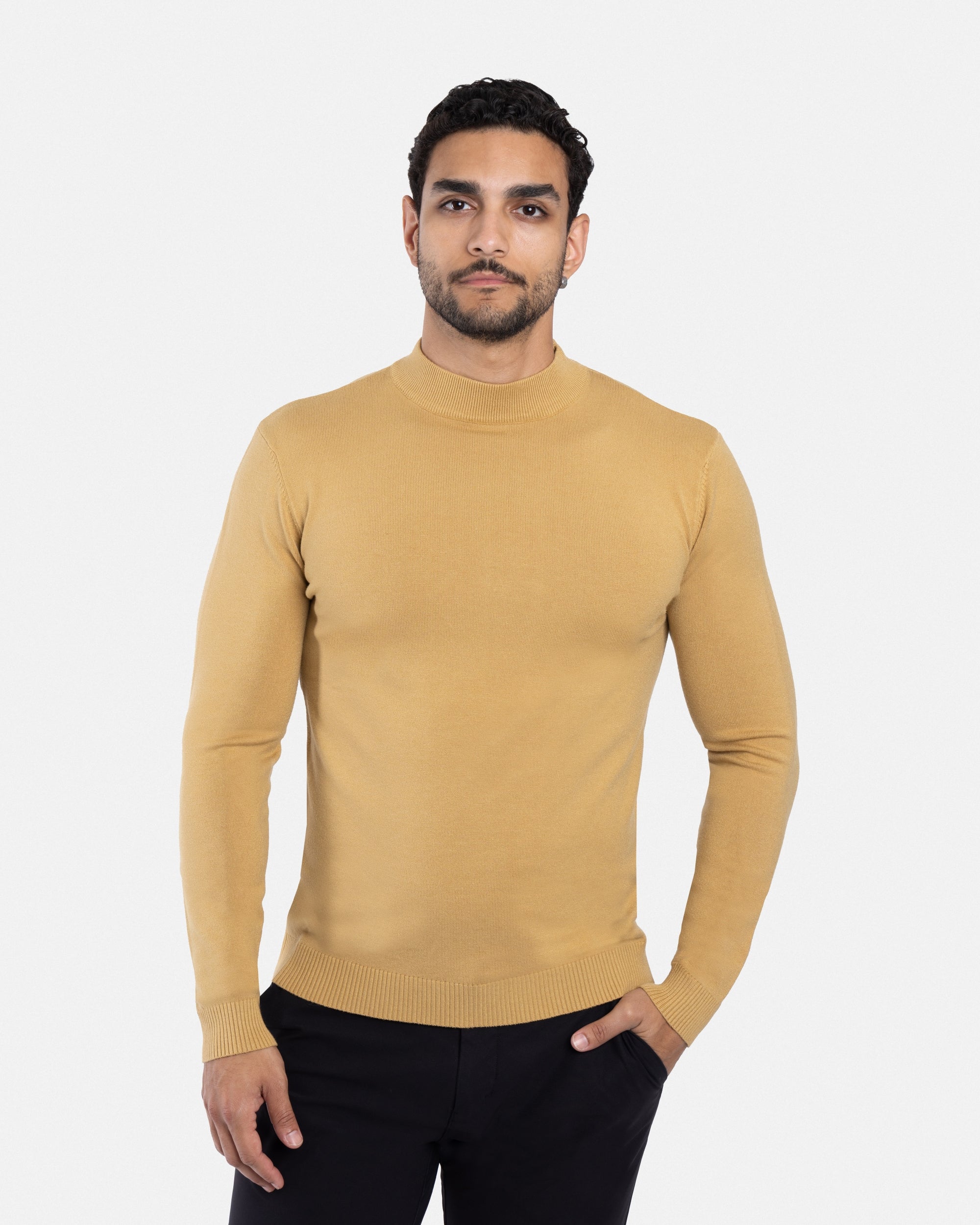 X RAY Men's Basic Casual Mockneck Sweater