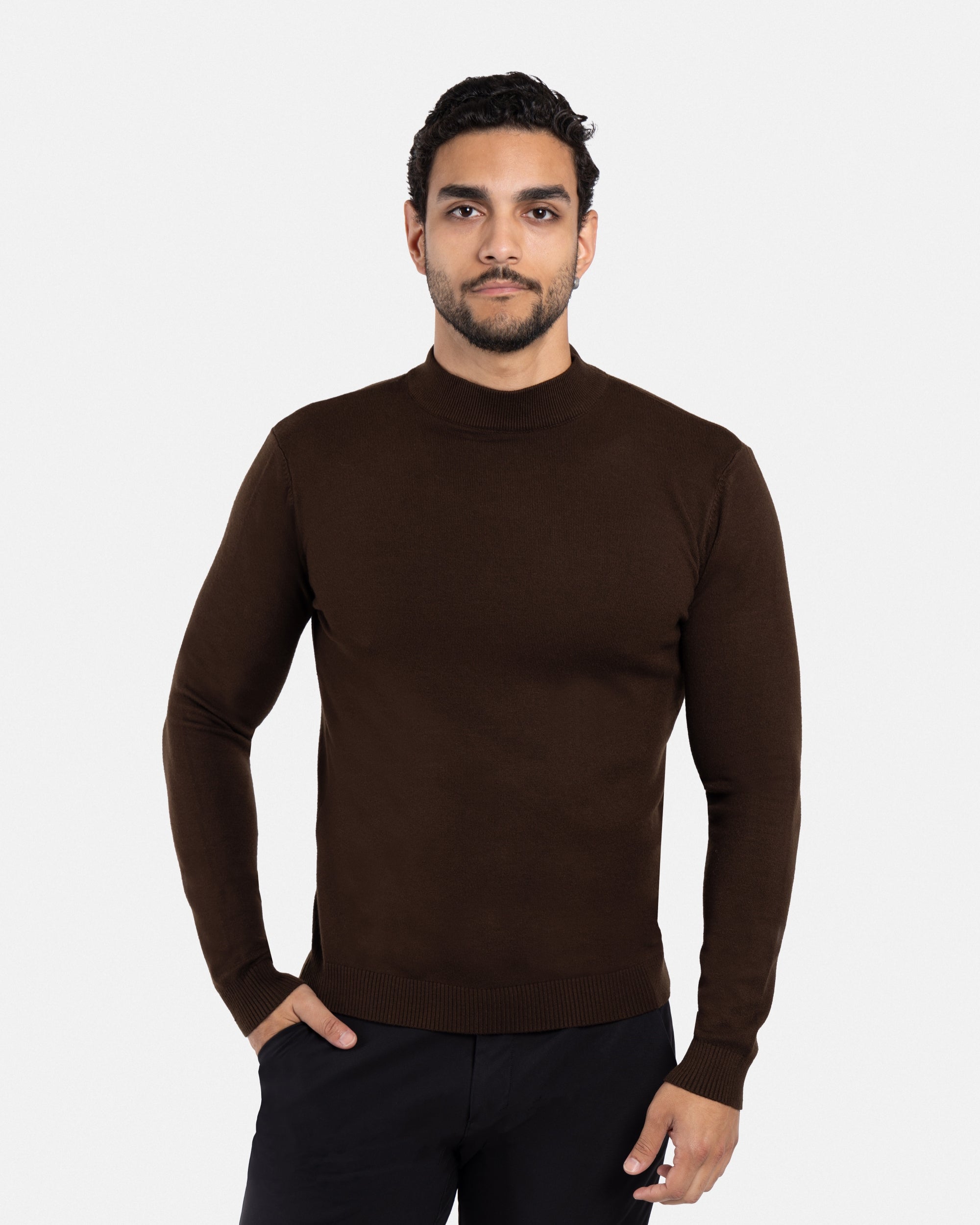 X RAY Men's Basic Casual Mockneck Sweater