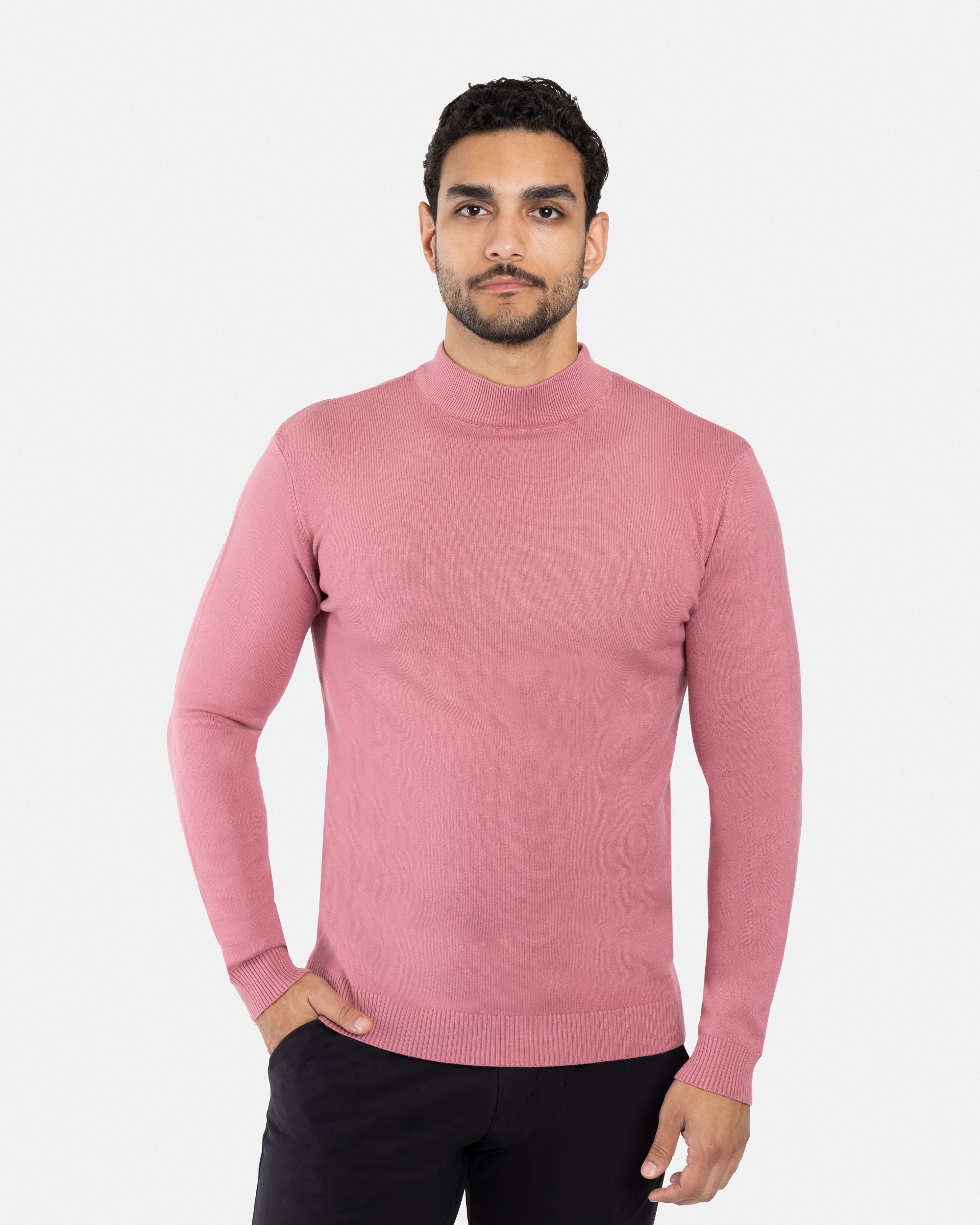 X RAY Men's Basic Casual Mockneck Sweater